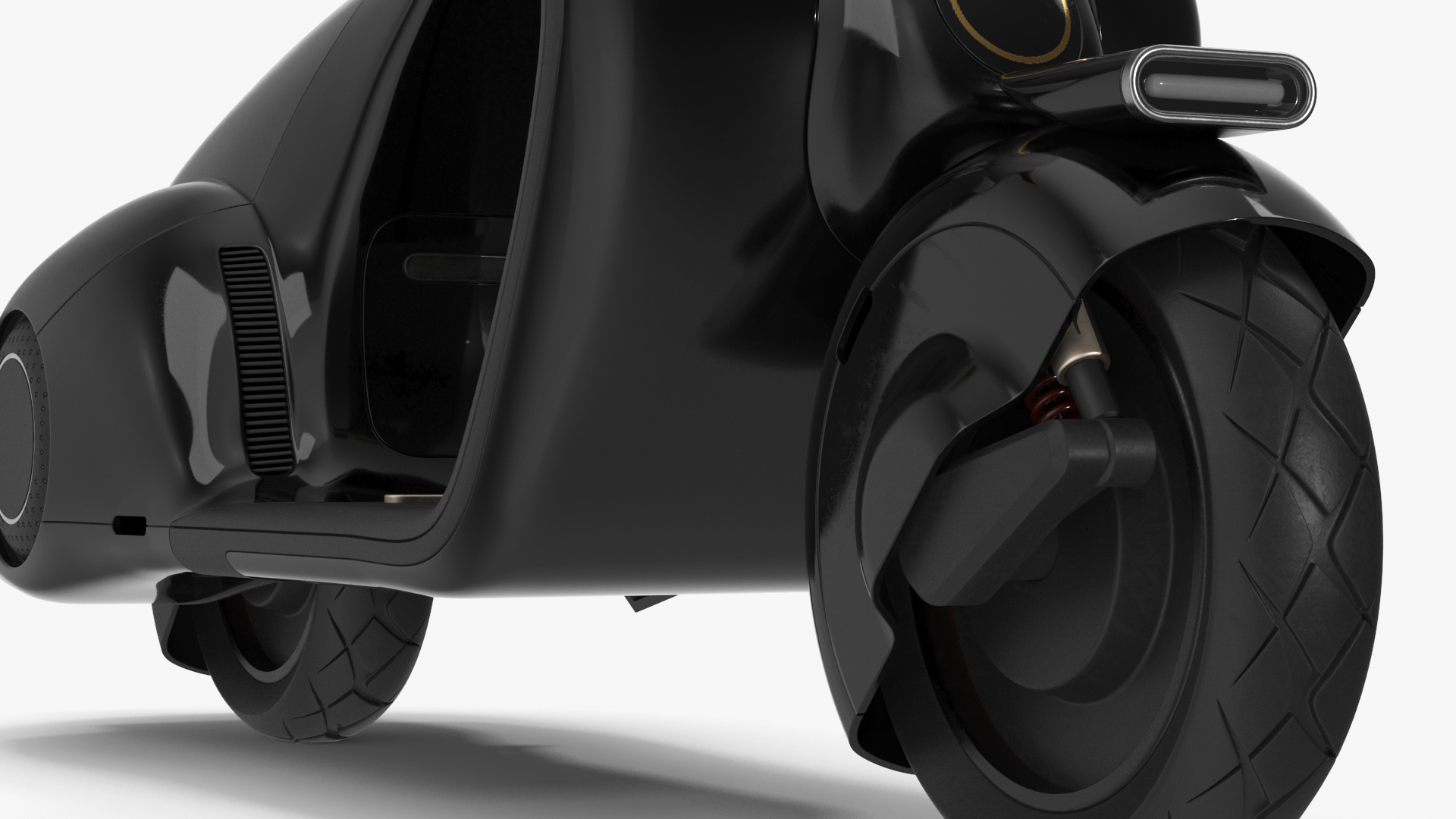 Modern Electric Scooter Black 3D model