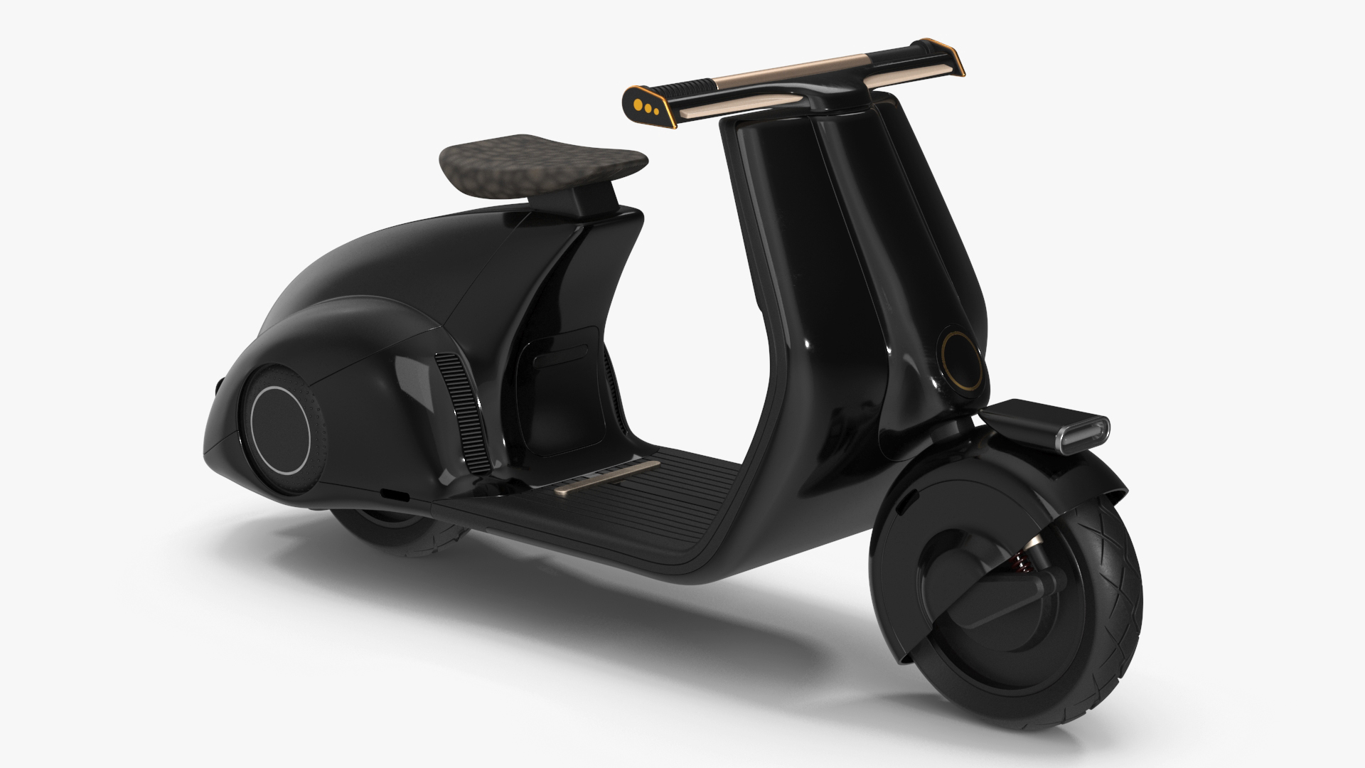 Modern Electric Scooter Black 3D model