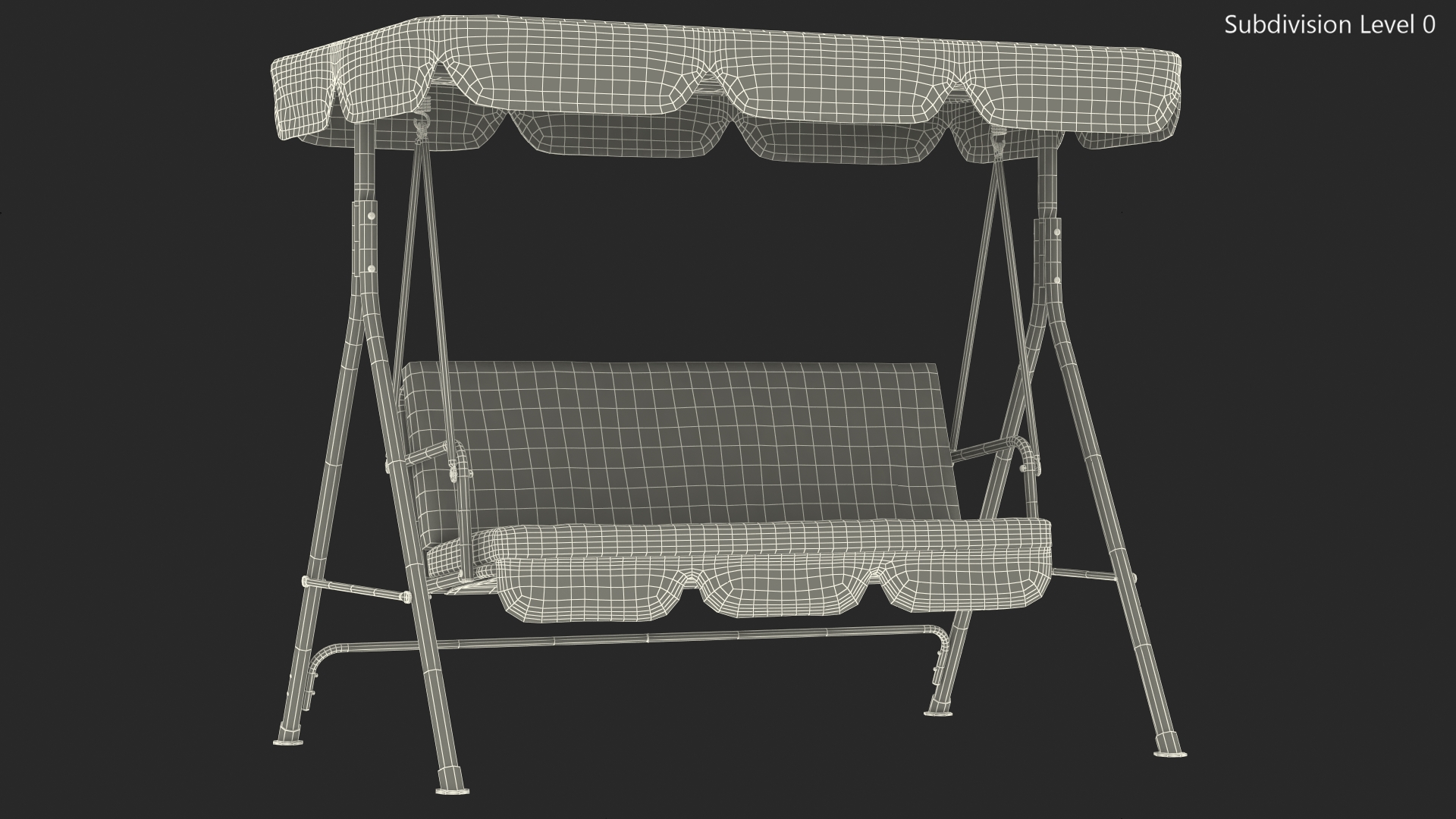 3D Porch Swing Grey Line