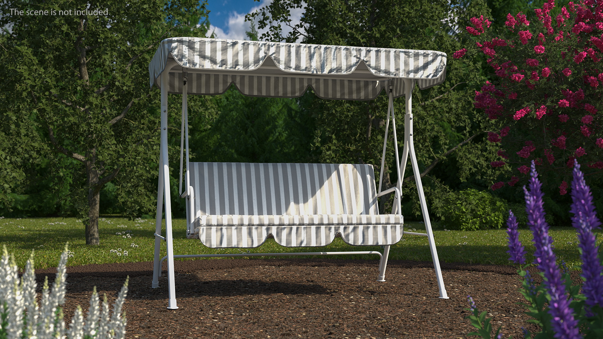 3D Porch Swing Grey Line