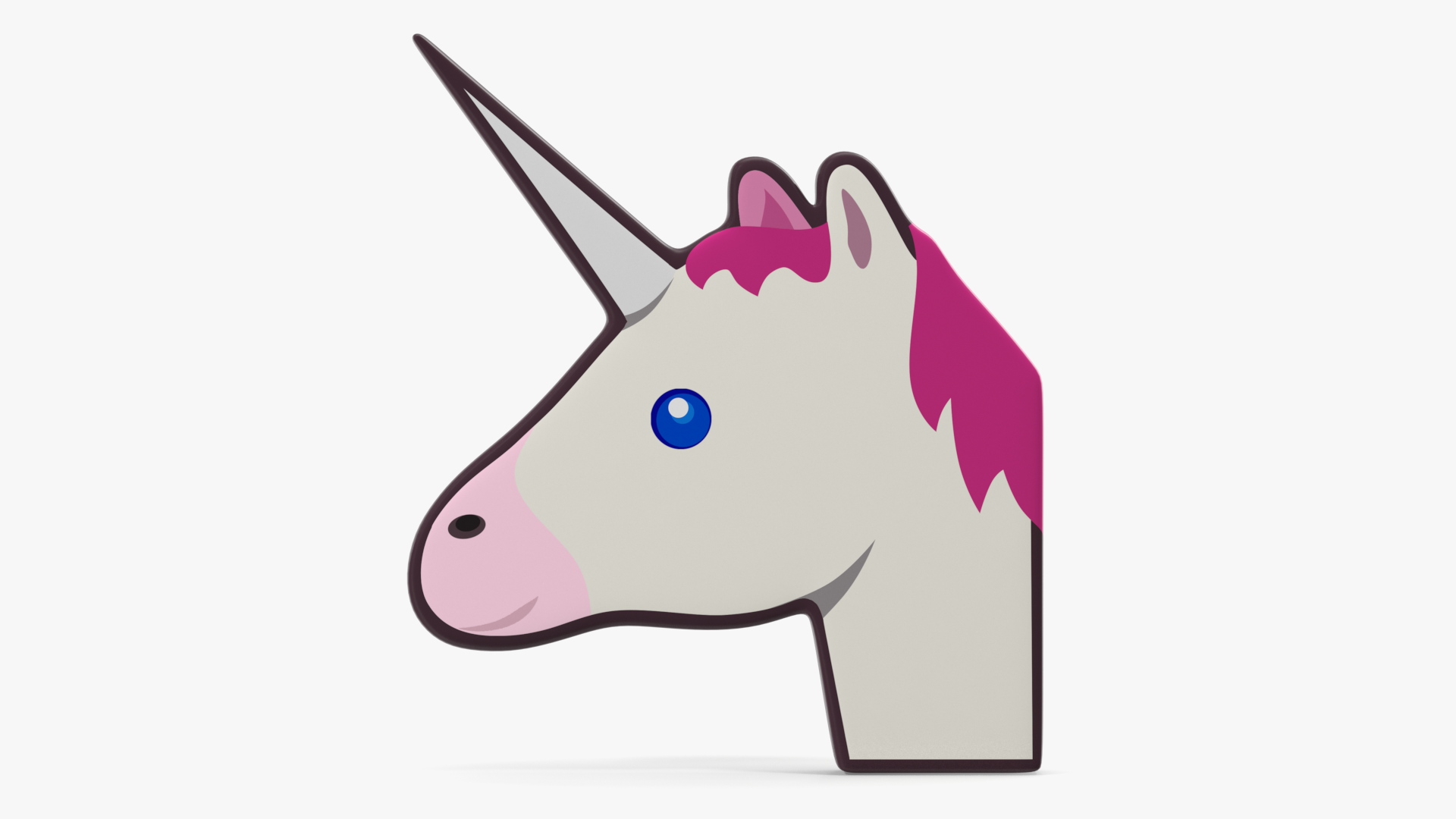 3D Unicorn Emoji model