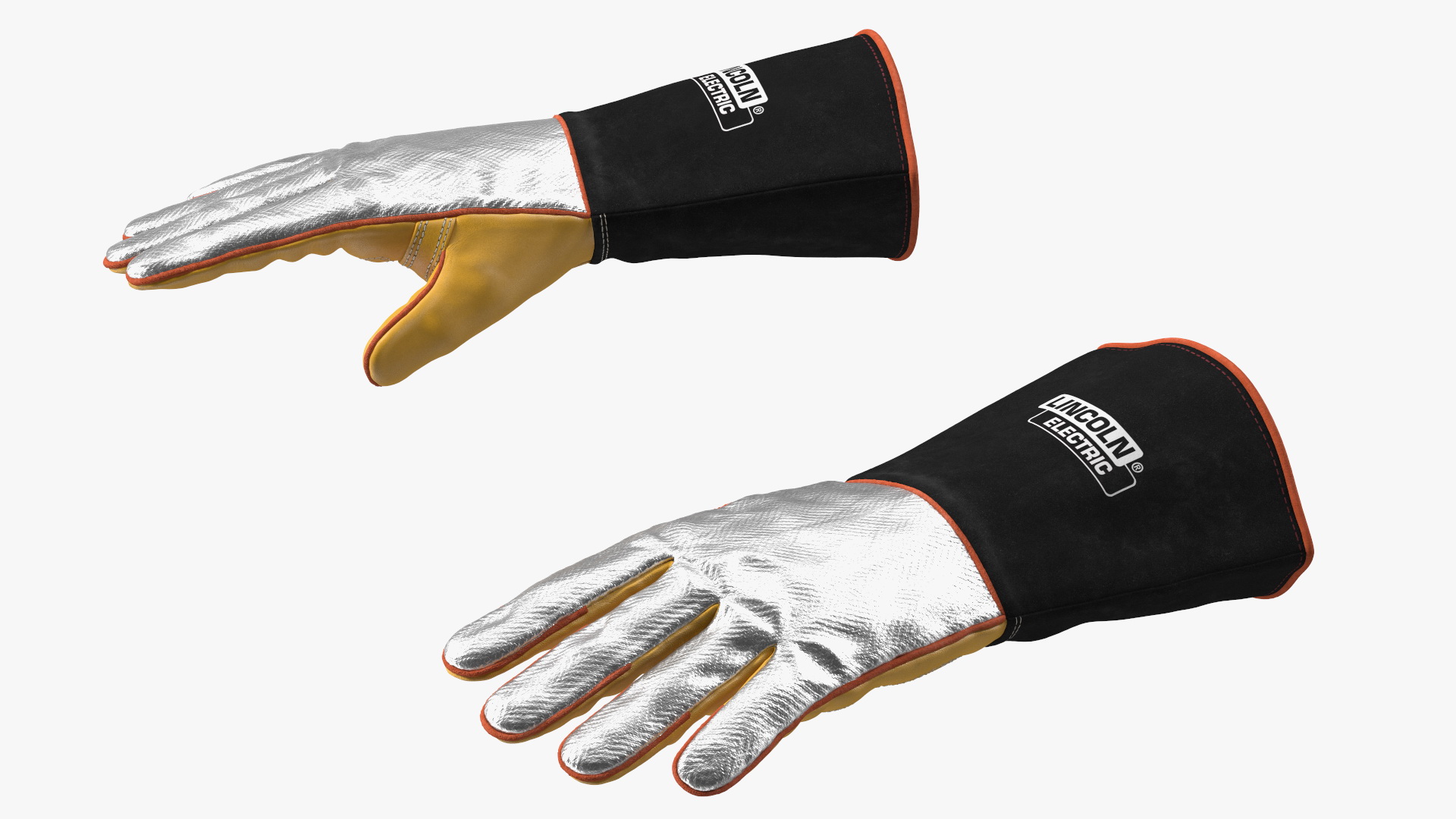 Lincoln Electric Reflective Welding Gloves Rigged 3D model