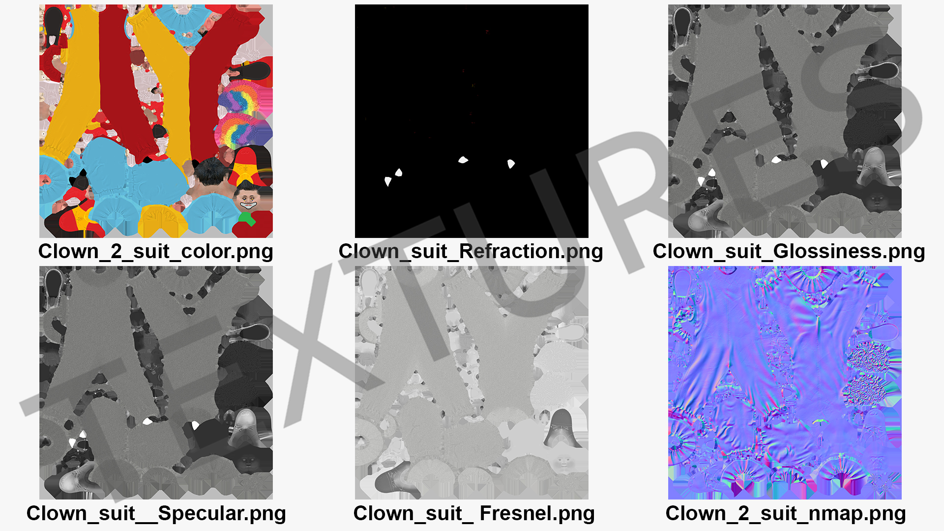 Clown Suit Fur 3D model