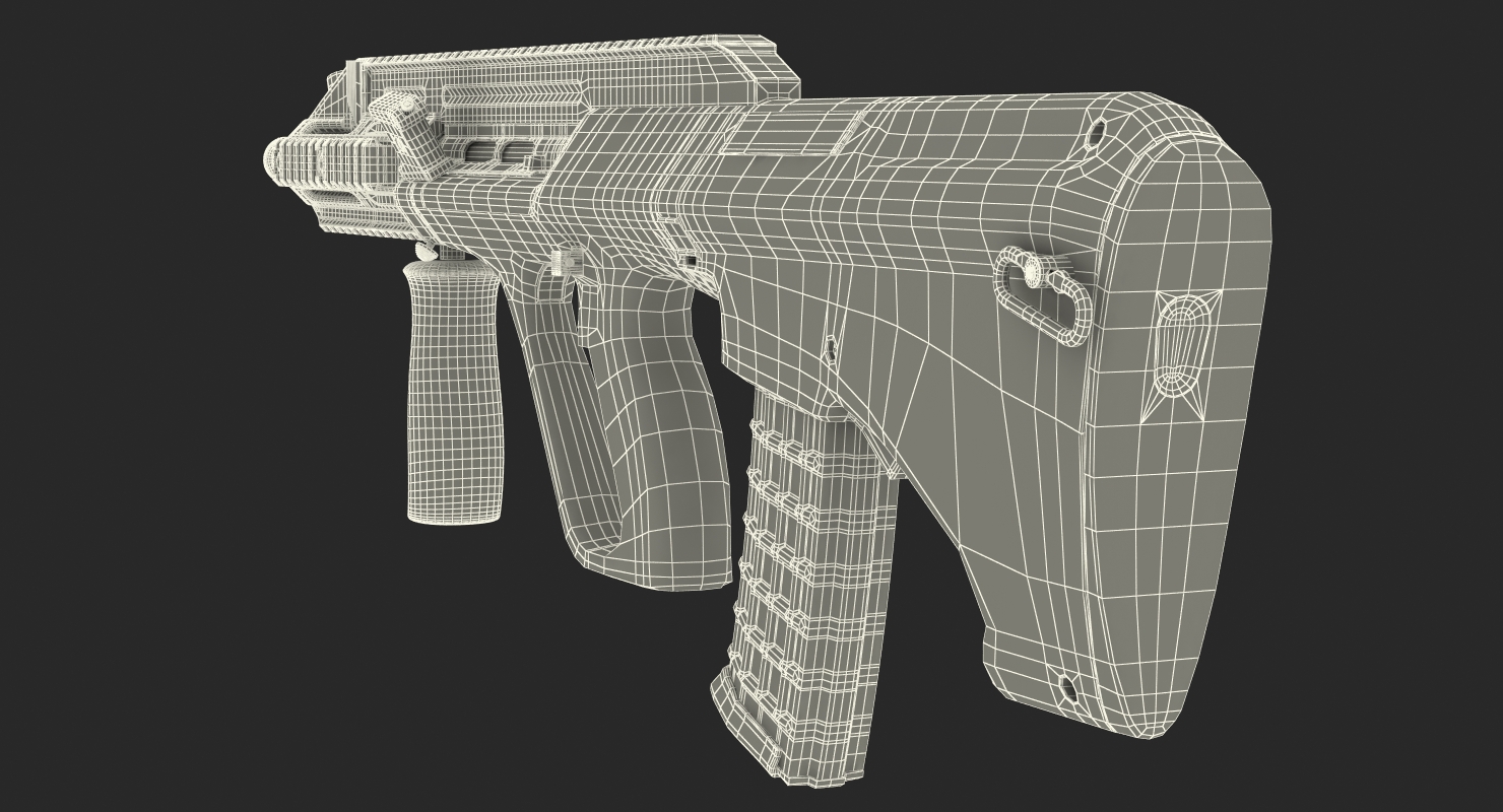 3D Austrian Bullpup Rifle Steyr AUG A3 Green