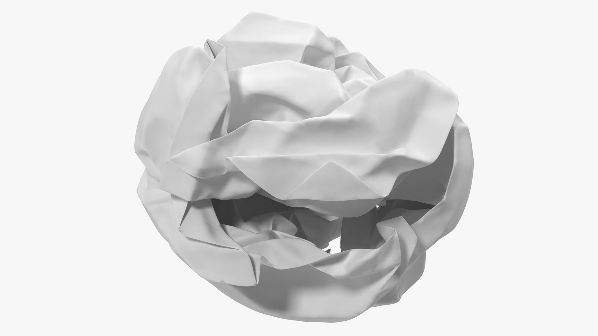 Crumpled Paper Ball 3D model