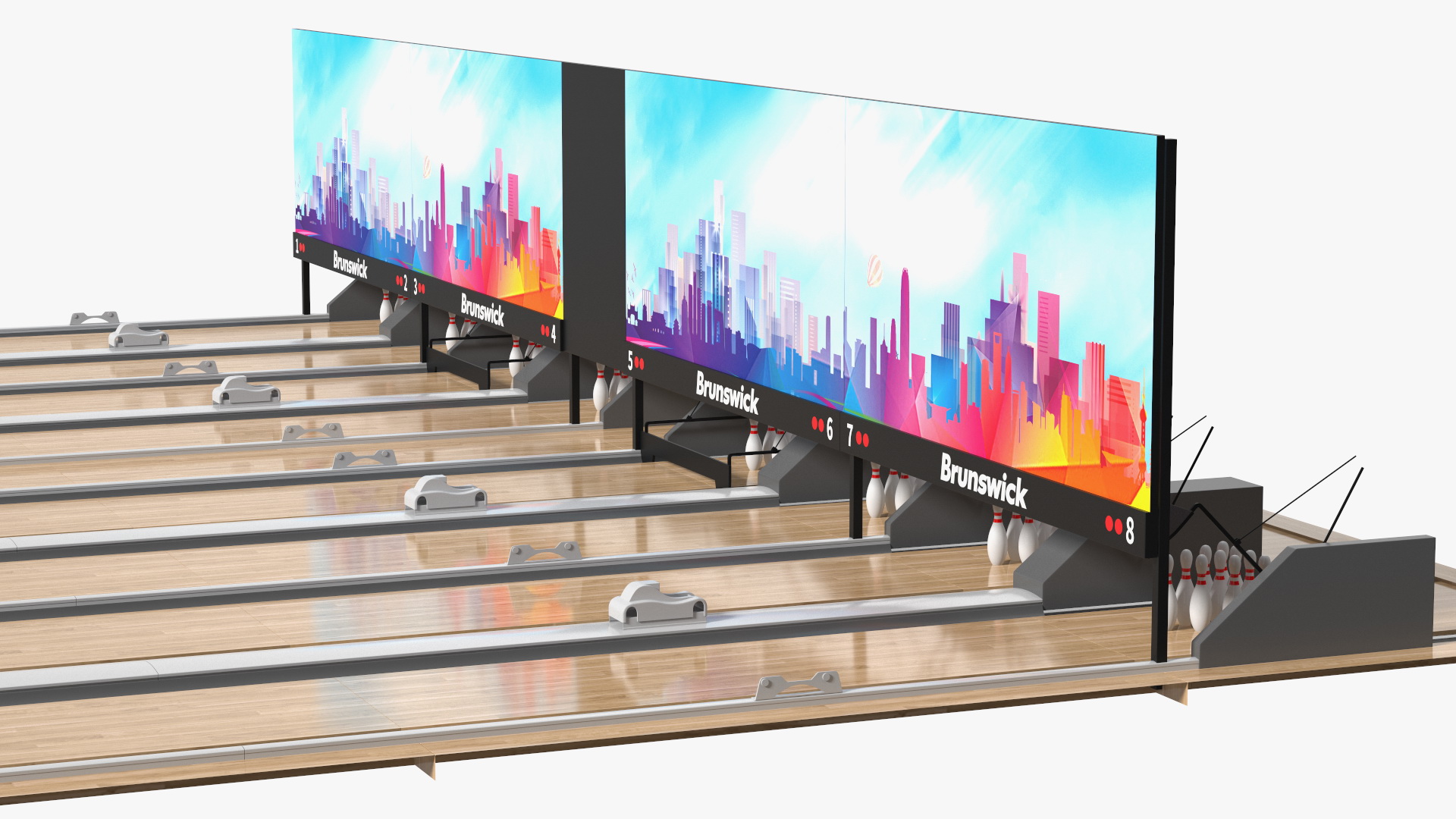 3D Bowling Alley Lane model