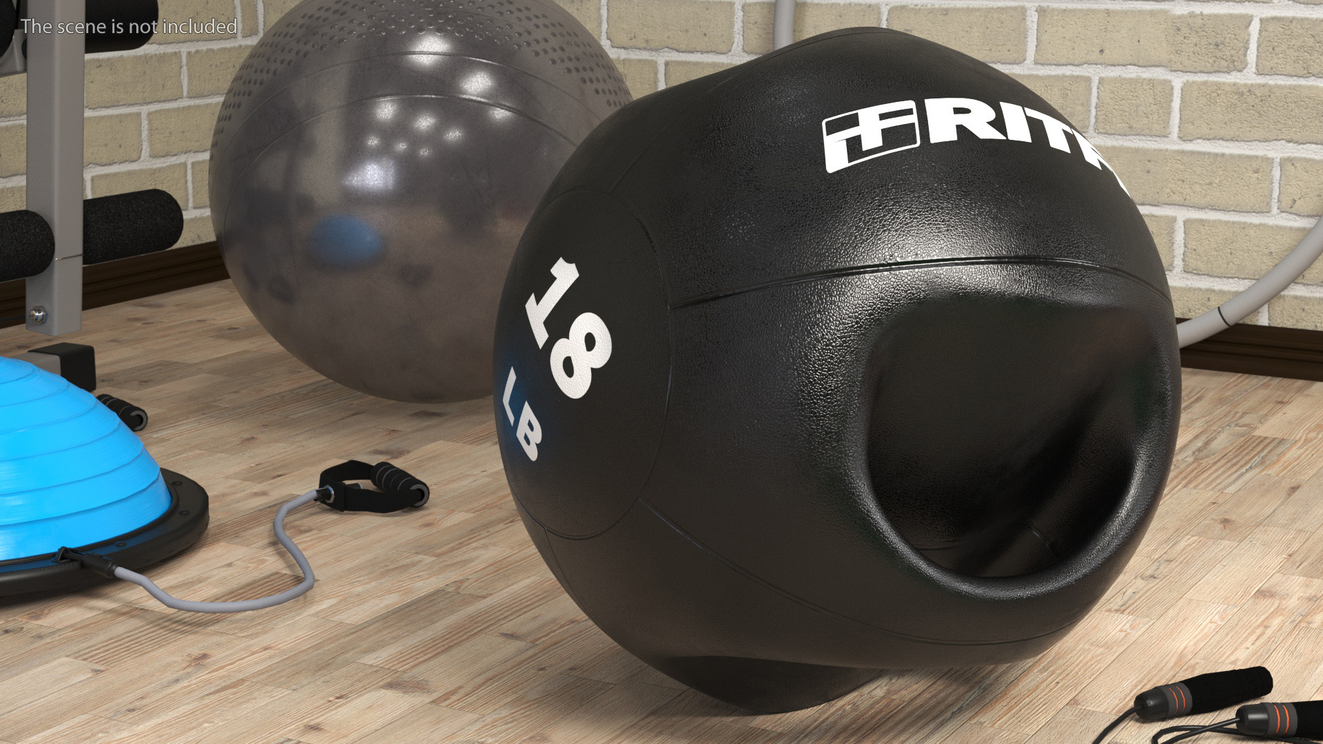 3D Medicine Dual Grip Ball 18LB model