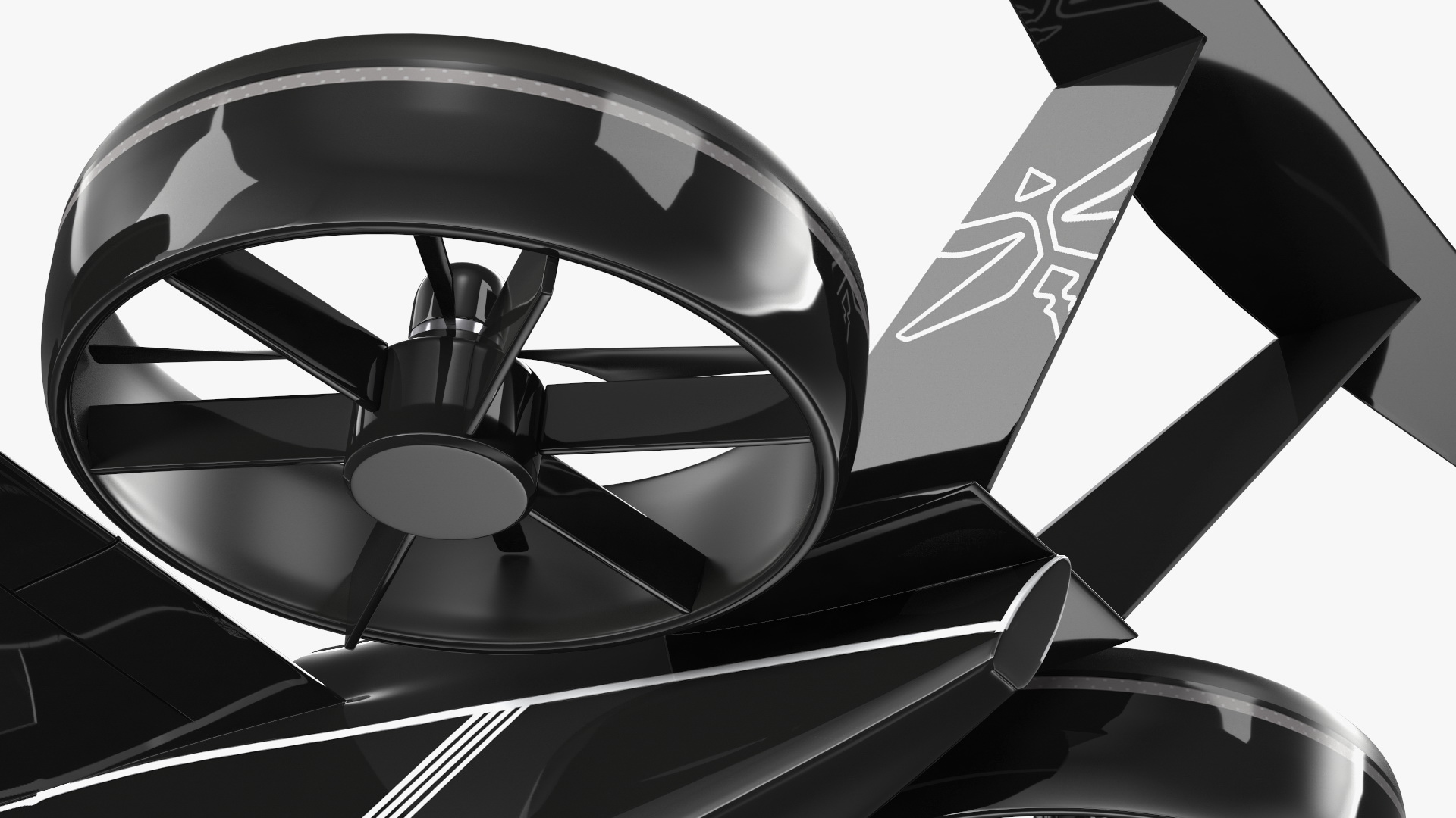 3D Flying Taxi Bell Nexus Rigged for Cinema 4D model