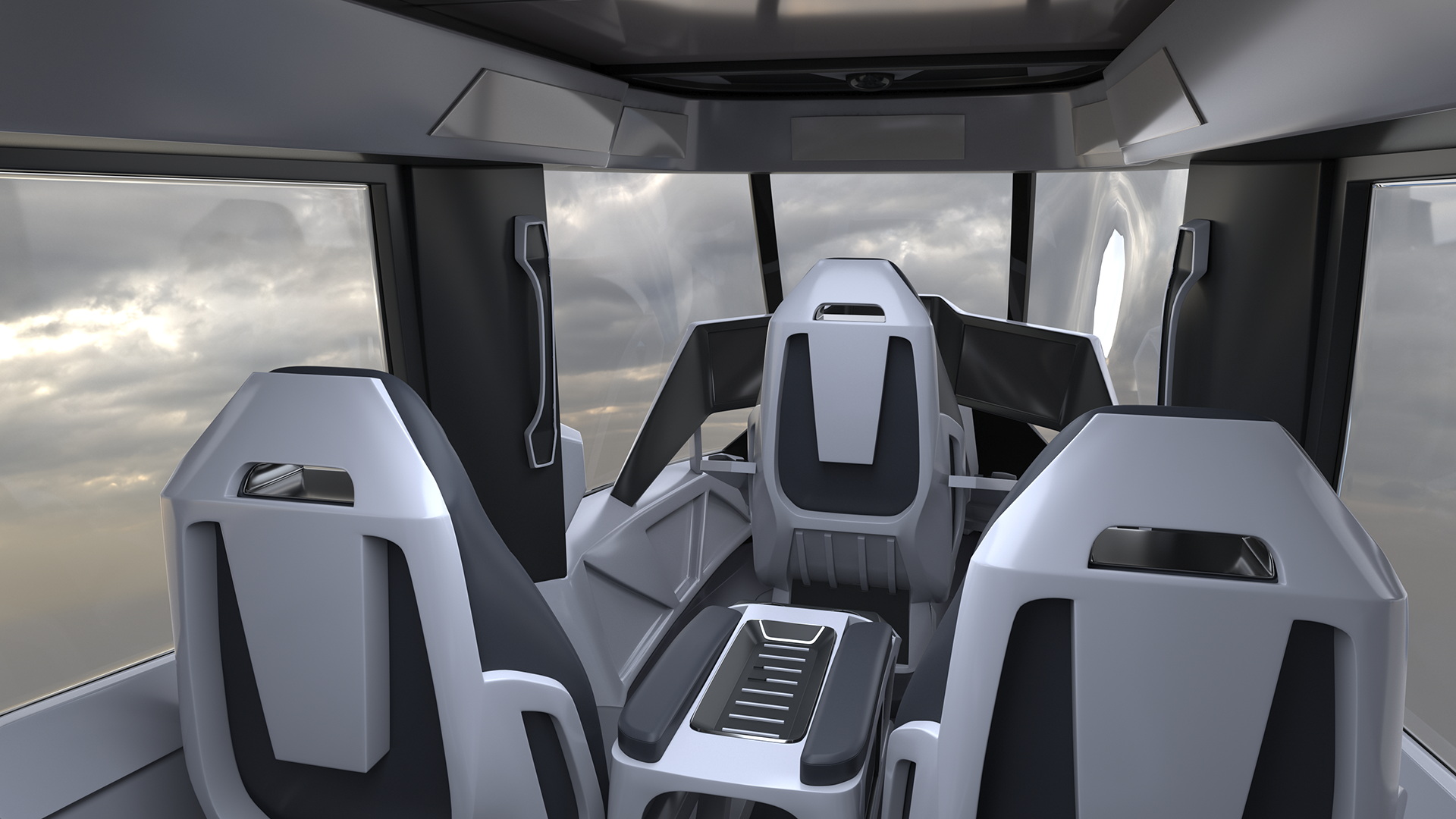 3D Flying Taxi Bell Nexus Rigged for Cinema 4D model