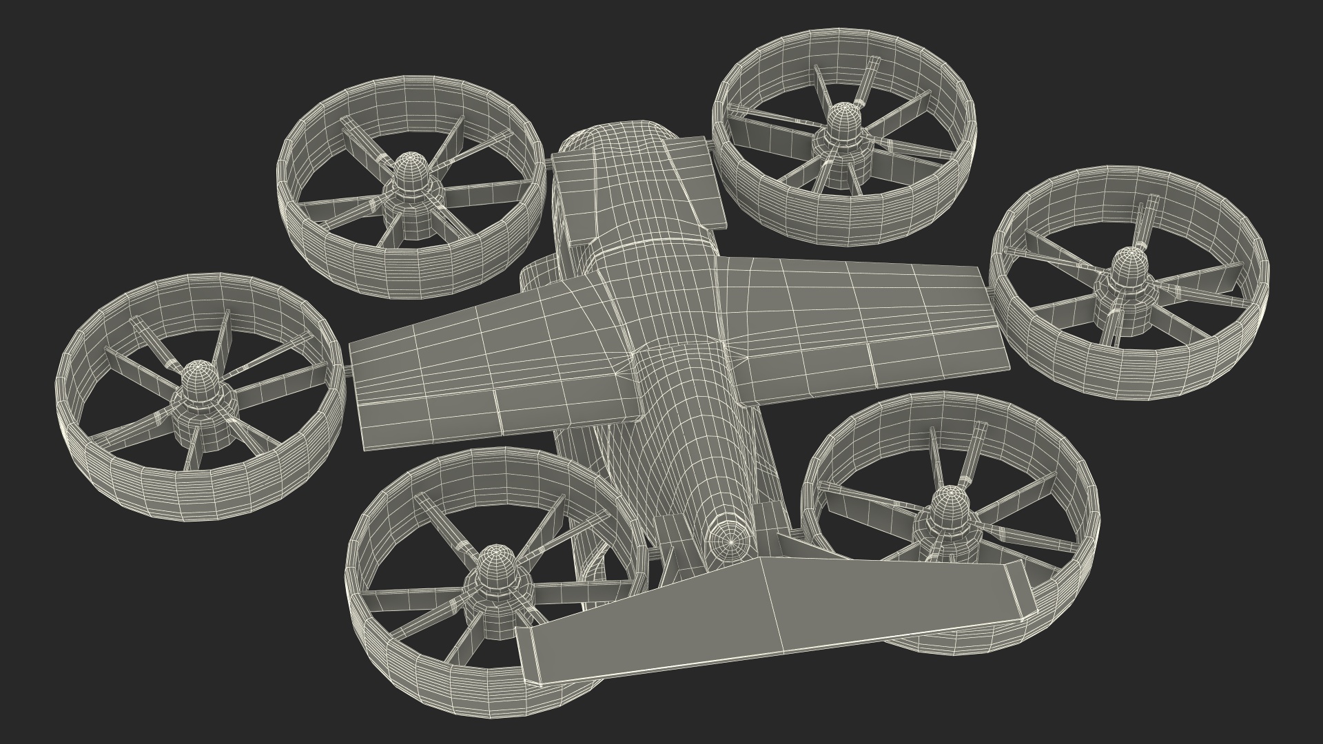 3D Flying Taxi Bell Nexus Rigged for Cinema 4D model