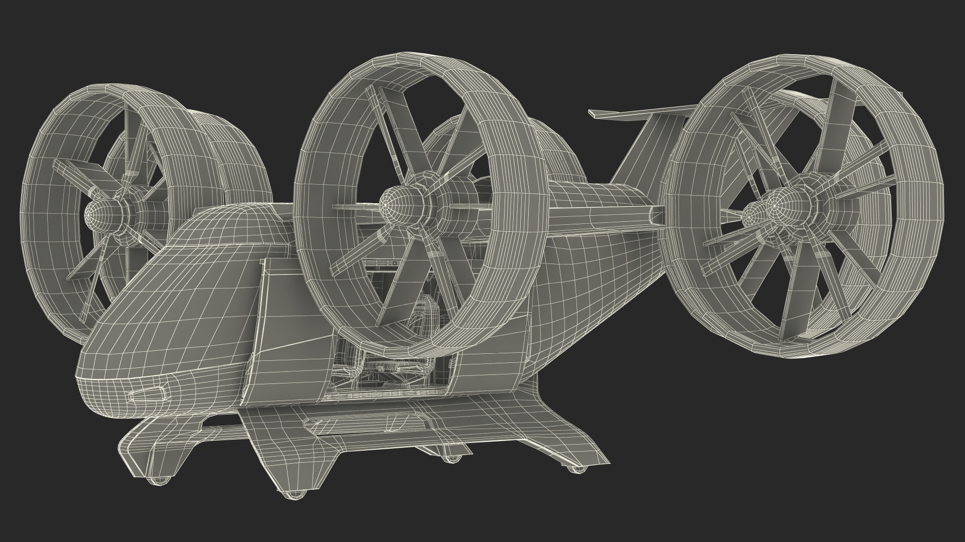 3D Flying Taxi Bell Nexus Rigged for Cinema 4D model