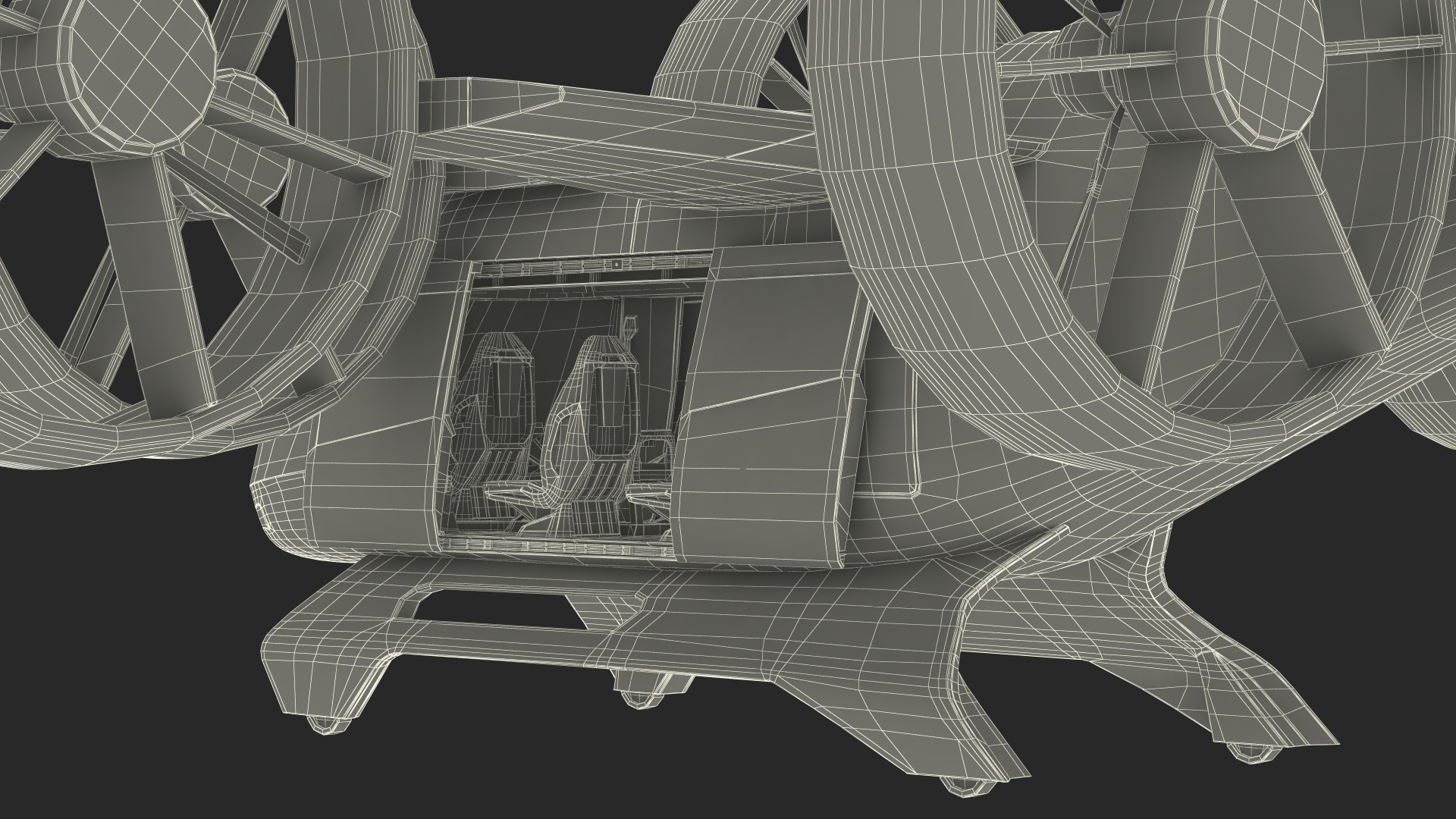 3D Flying Taxi Bell Nexus Rigged for Cinema 4D model