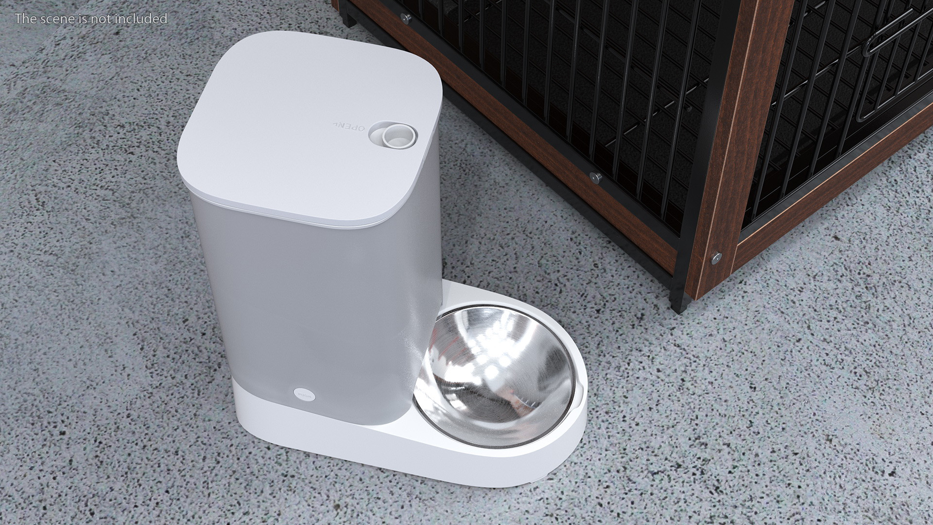 Smart WiFi Pet Feeder White 3D