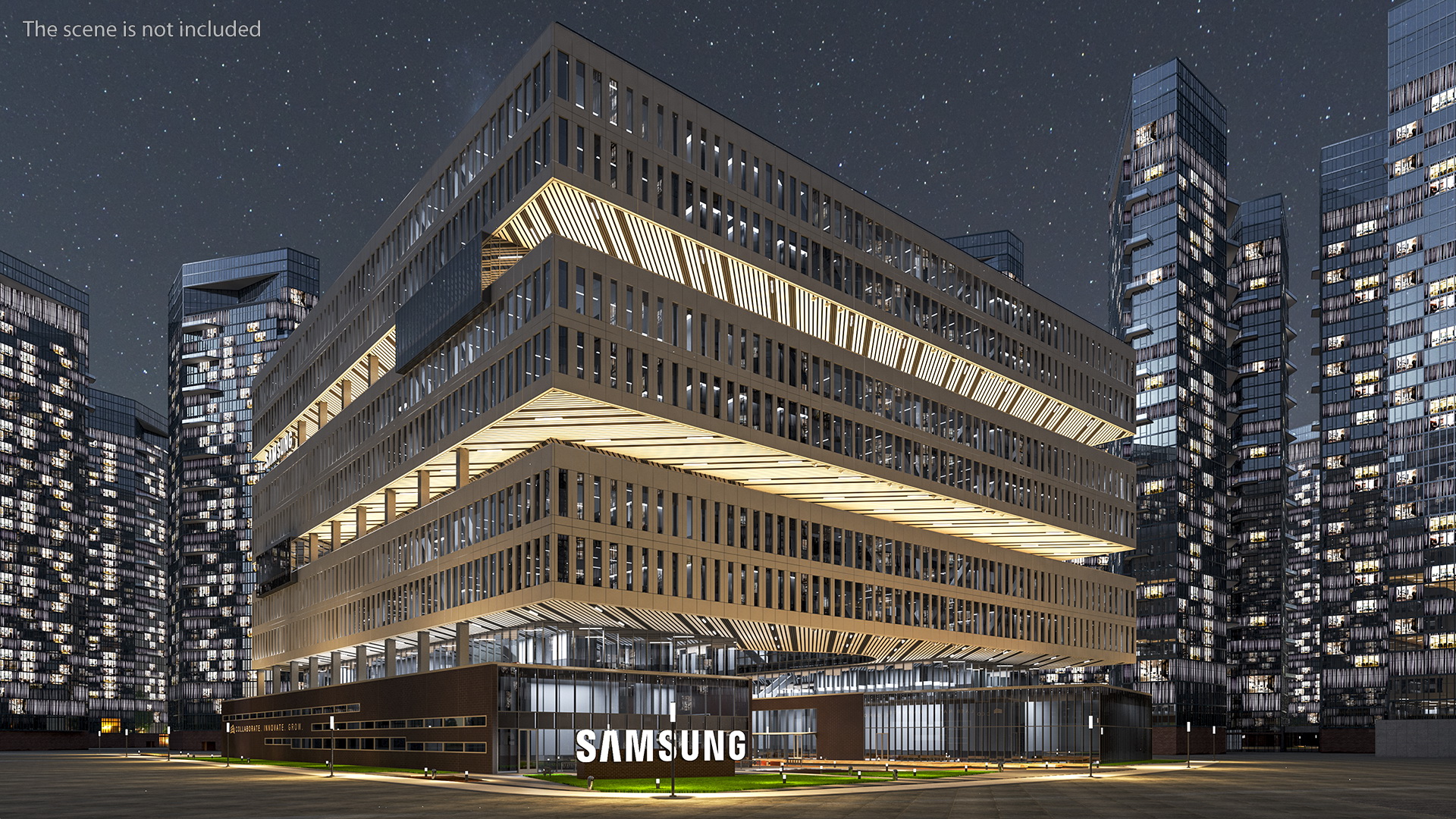 Samsung Office Night Glow Fur 3D model