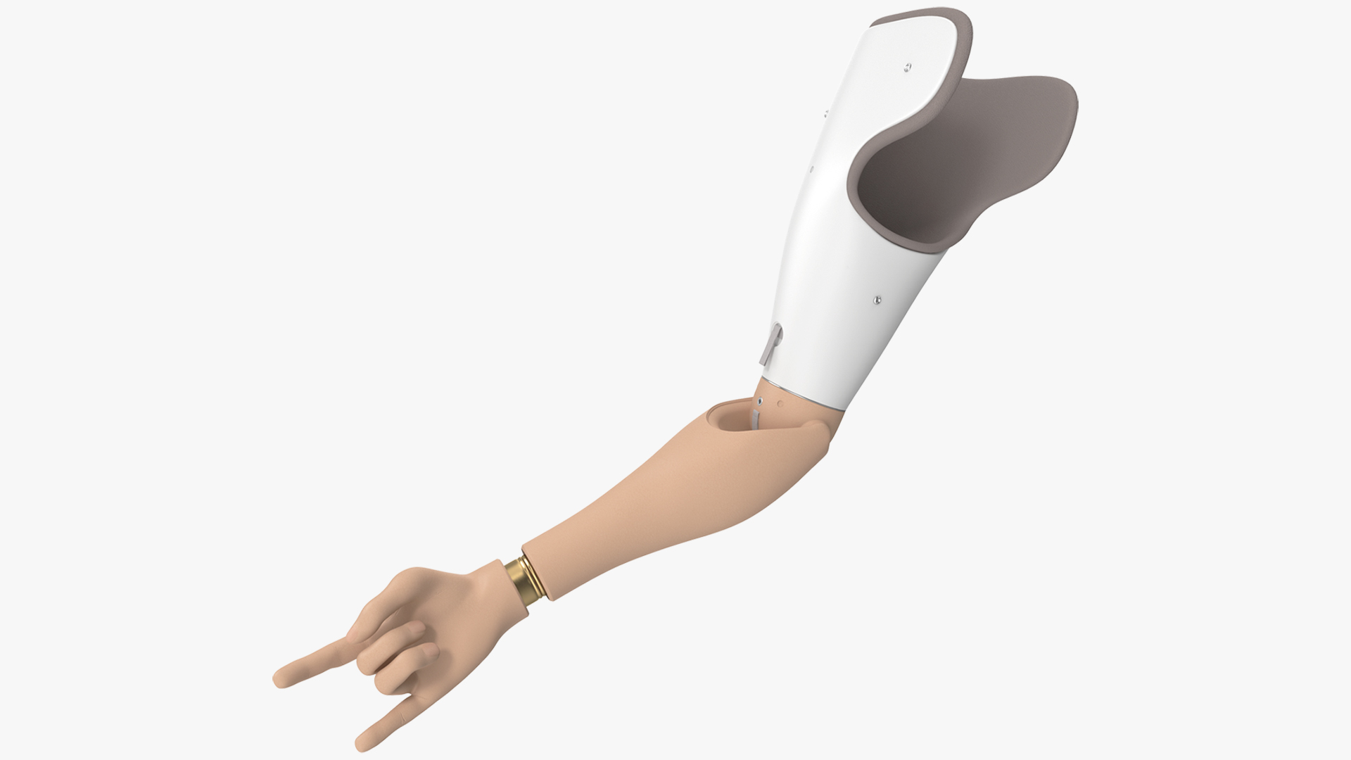 3D model Detailed Prosthetic Arm Rigged