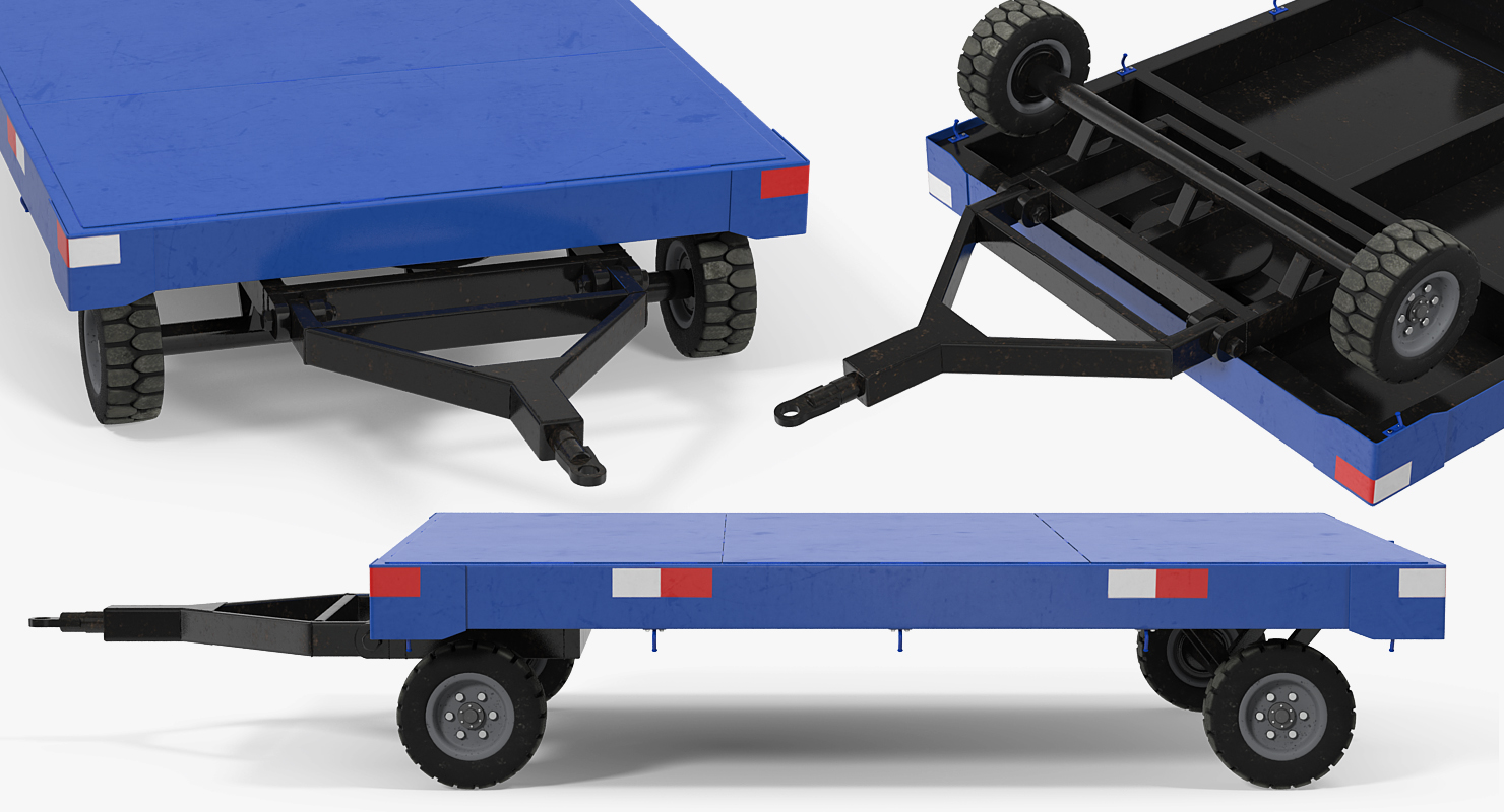 3D Airport Baggage Trailer model