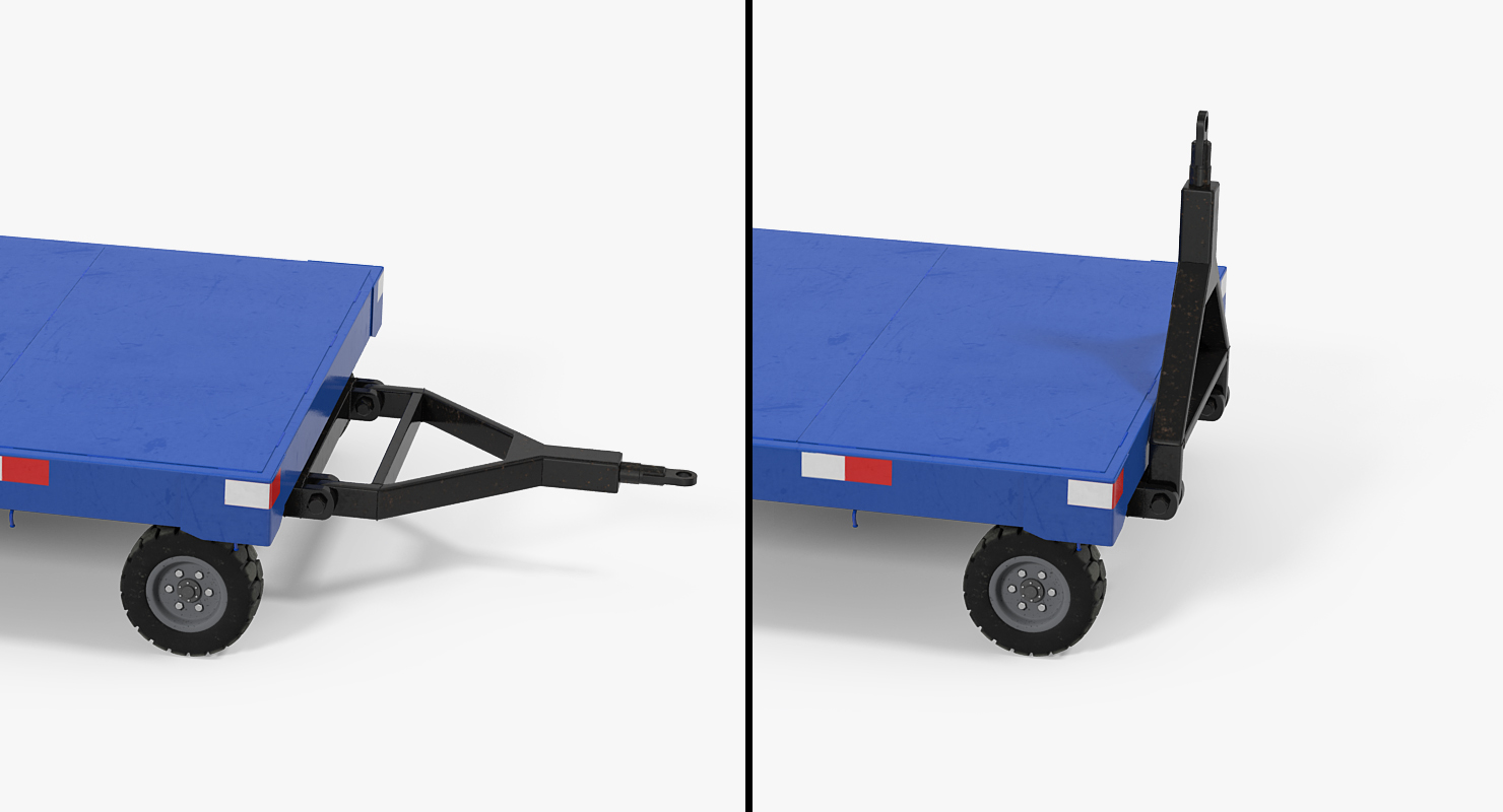 3D Airport Baggage Trailer model