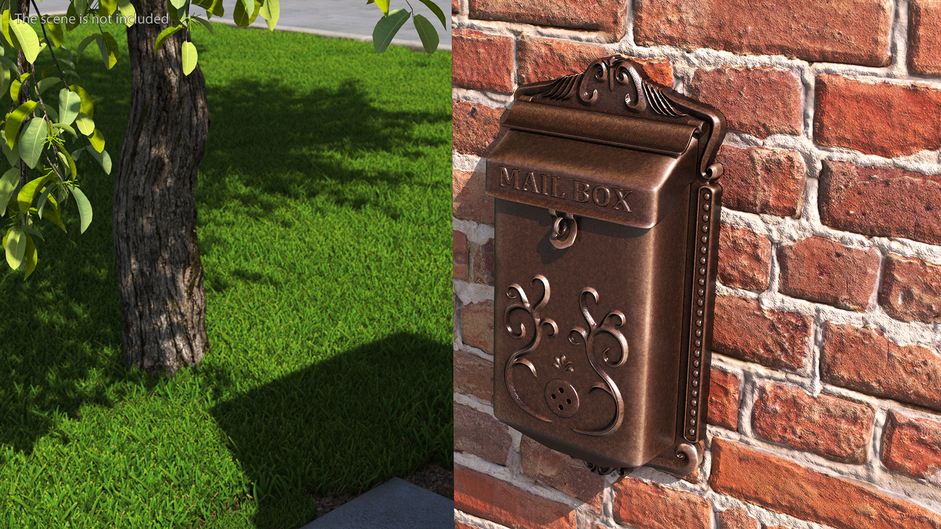 3D Vintage Wall Mounted Mailbox model