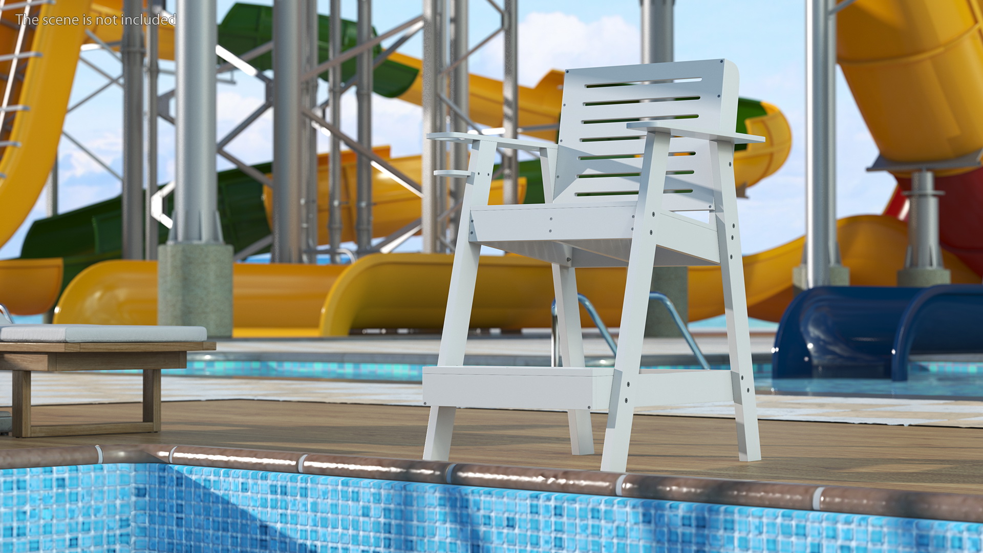 3D Lifeguard Chair 30 inch model