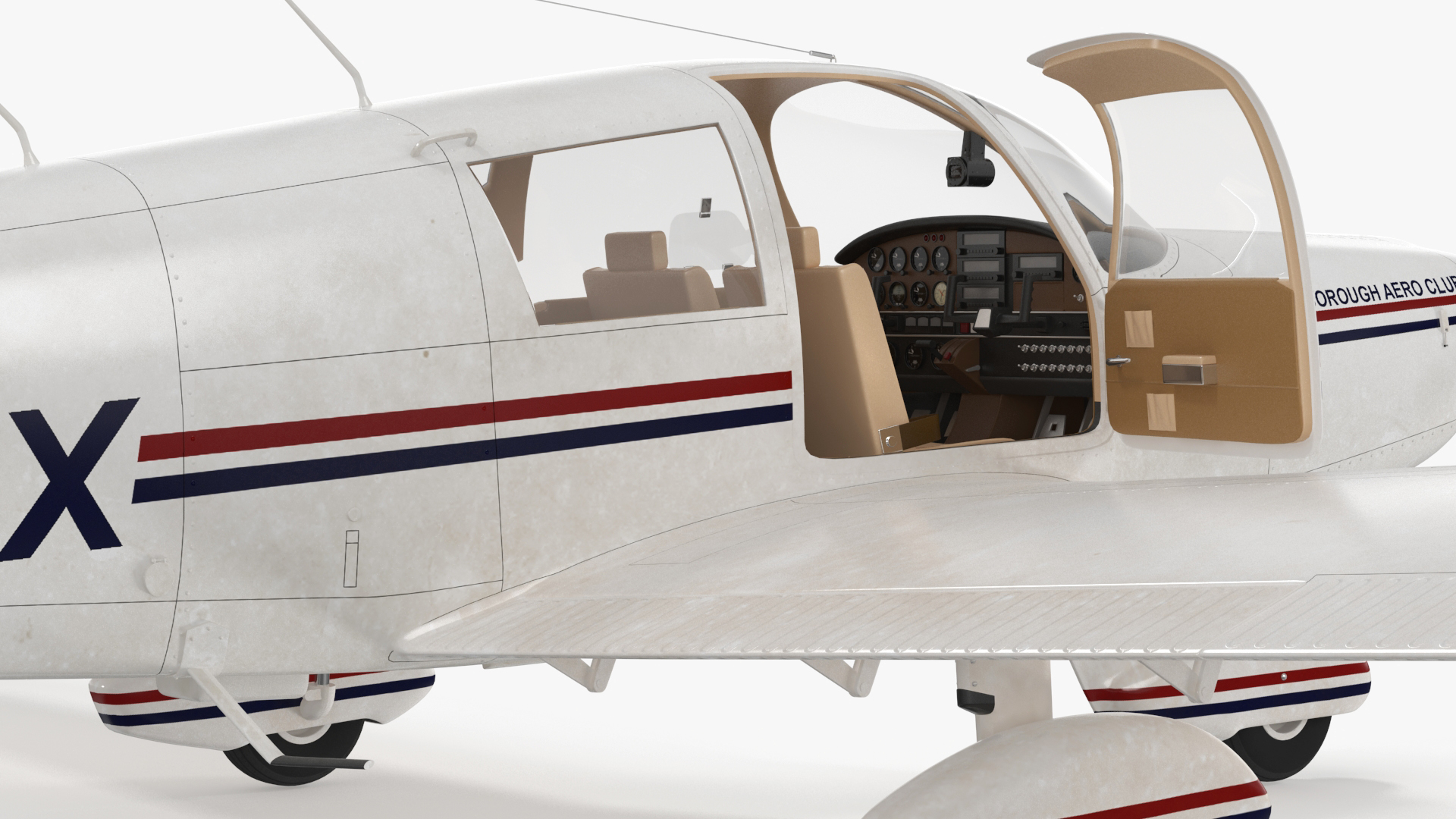 3D Single Engine Propeller Aircraft Piper PA-28 Cherokee model