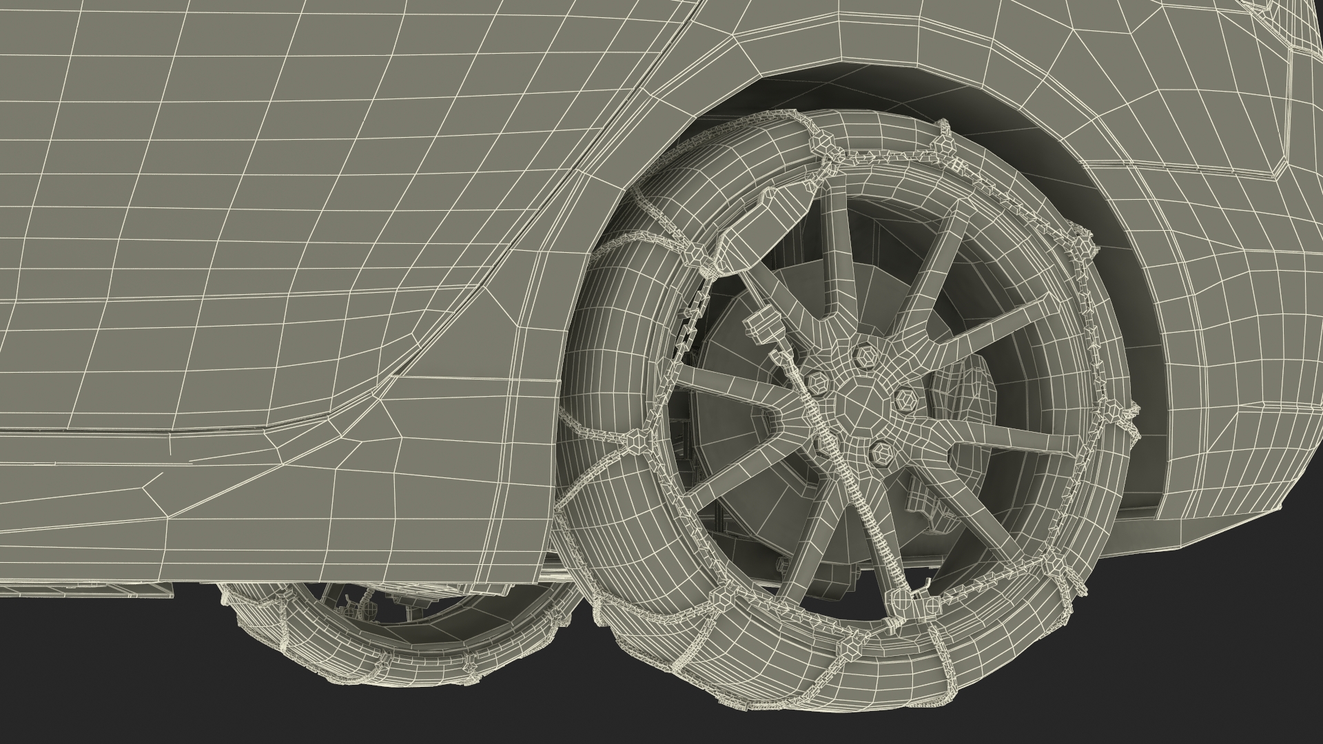 3D model Tesla Model 3 with Wheel and Roof Accessories