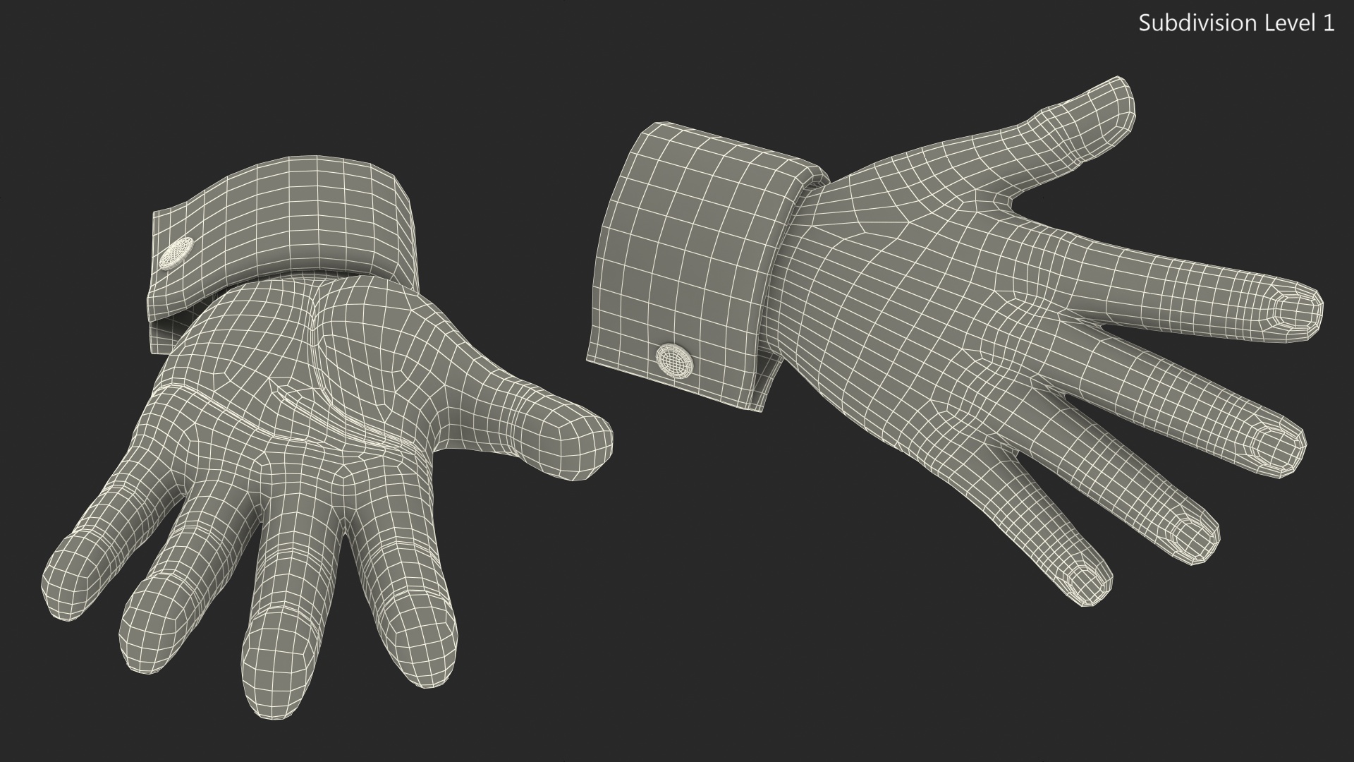 Cartoon Man Hands 3D