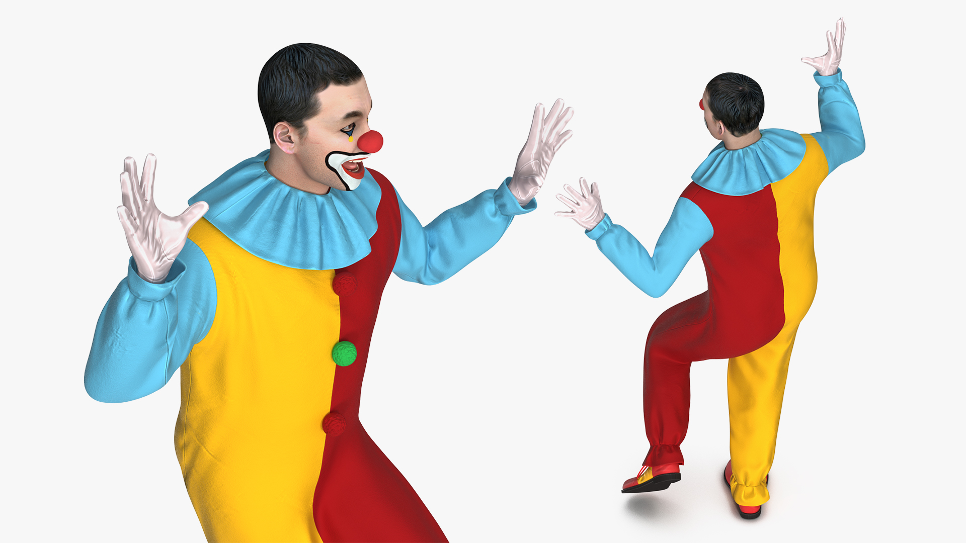 3D model Circus Clown Dancing Pose