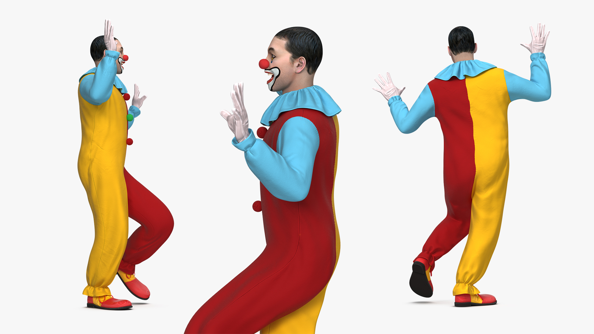 3D model Circus Clown Dancing Pose