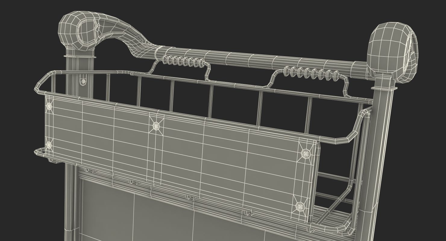 Airport Luggage Trolley Empty 3D model