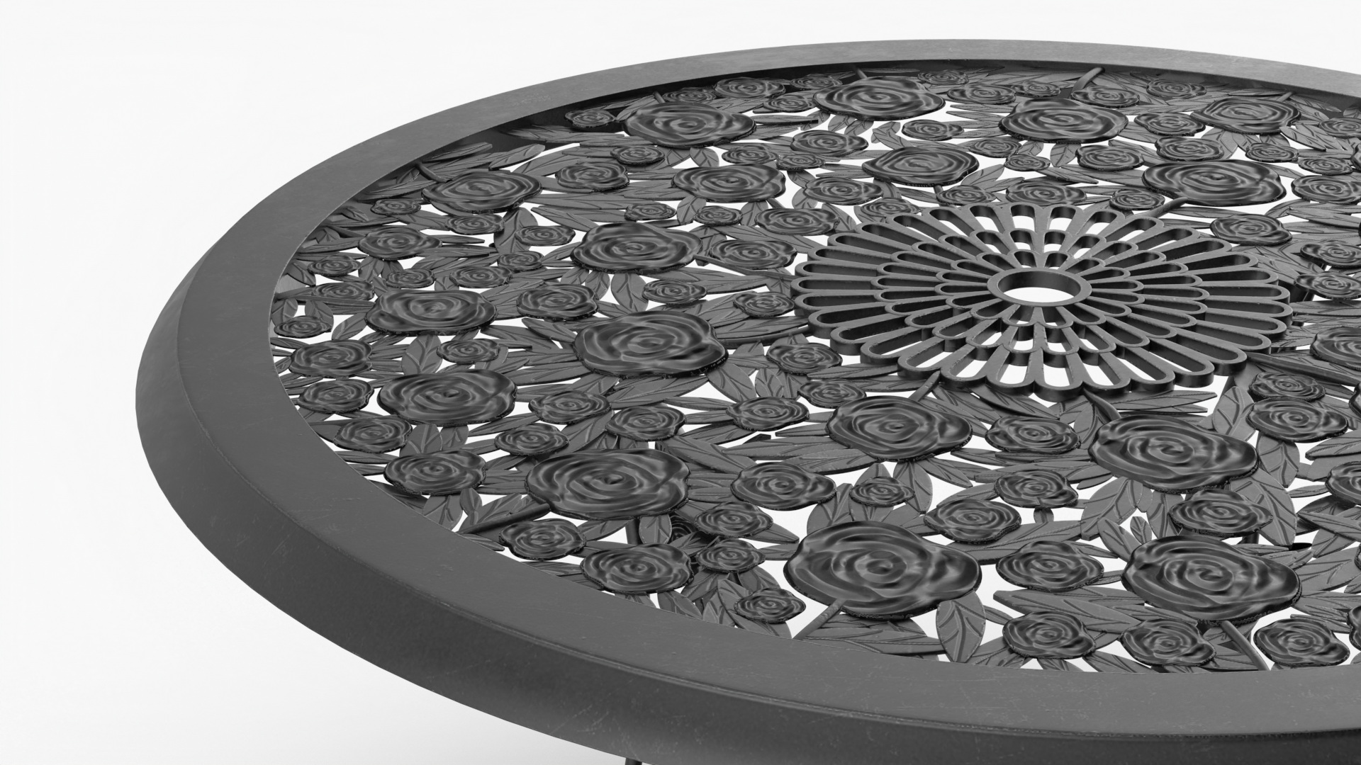 Classic Iron Patio Table 3D model