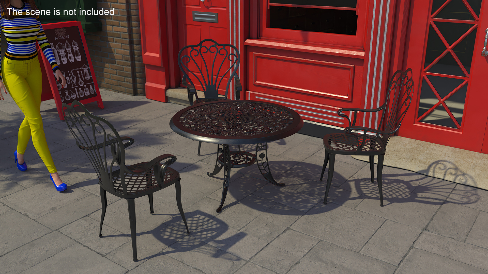 Classic Iron Patio Table 3D model