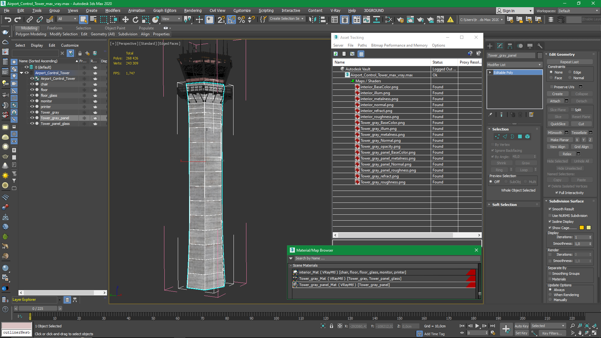 3D Airport Control Tower