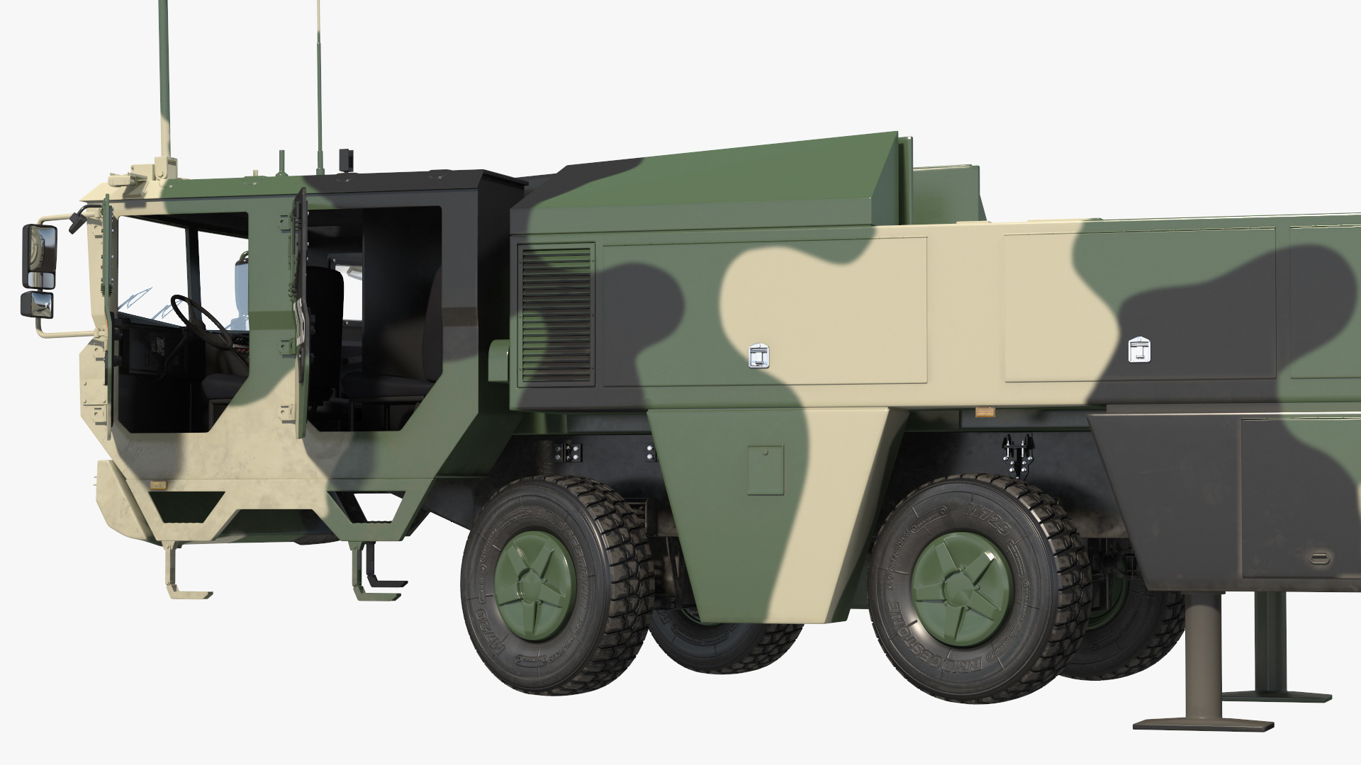 3D DF-17 Missile on Road Mobile Vehicle Rigged model