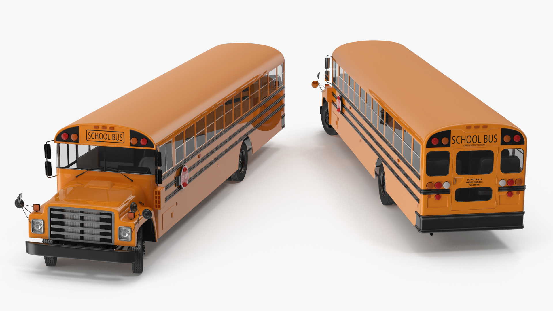 3D Old School Bus Rigged