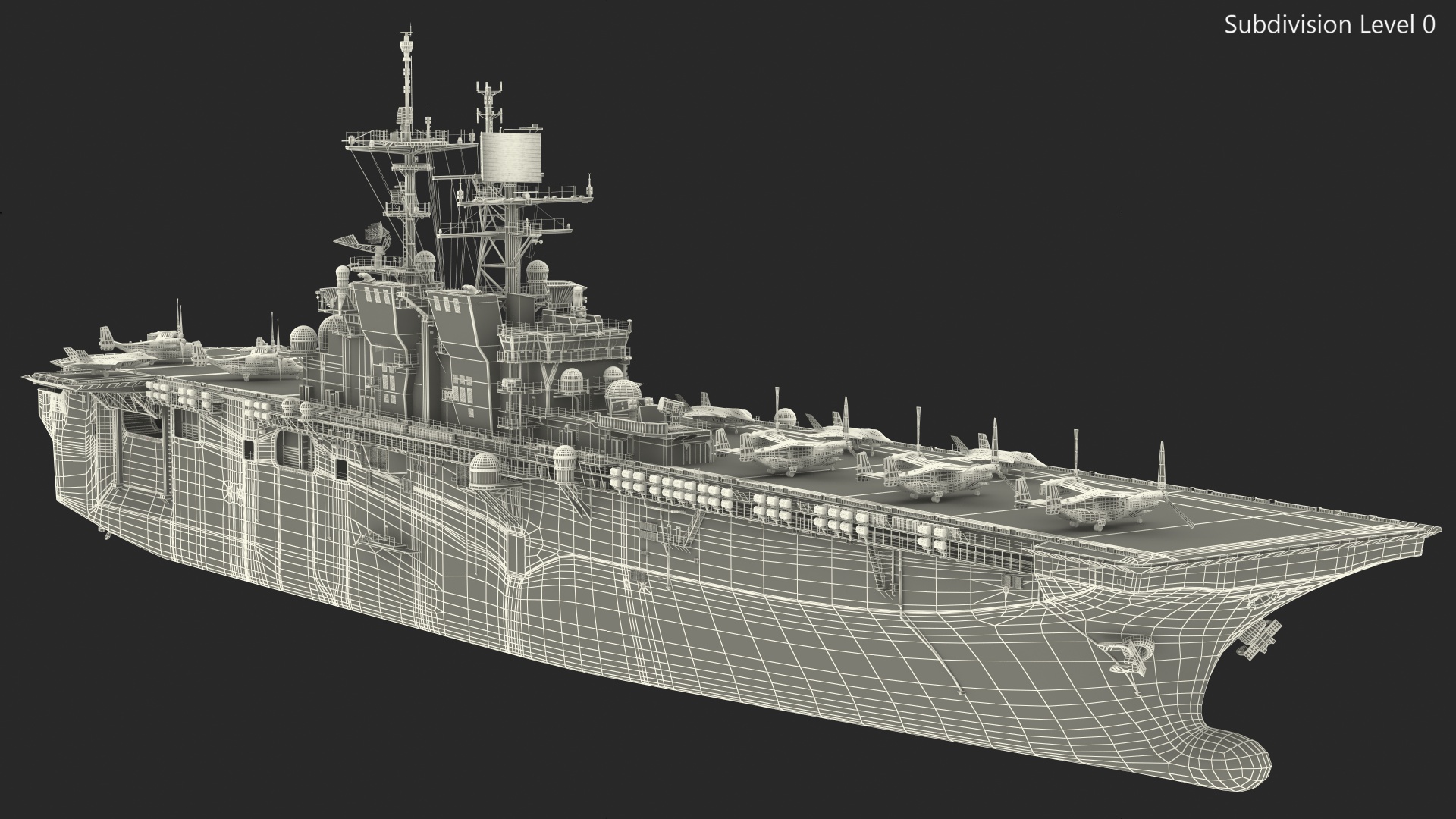 USS Tripoli LHA 7 with Aircrafts 3D