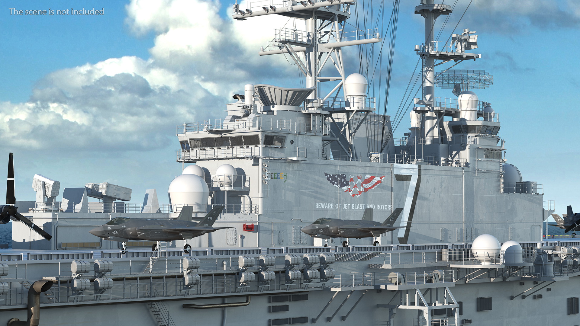 USS Tripoli LHA 7 with Aircrafts 3D