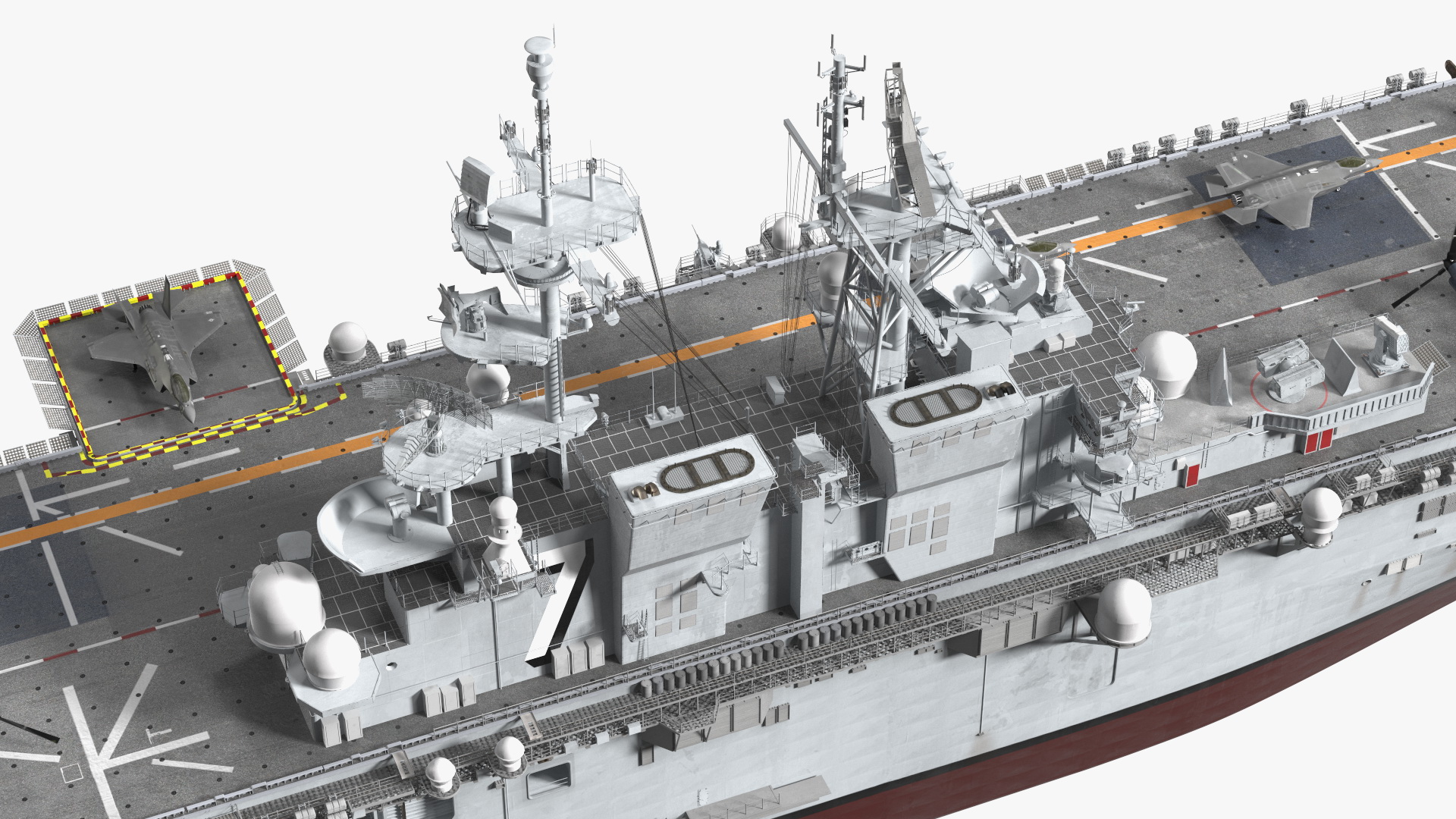 USS Tripoli LHA 7 with Aircrafts 3D