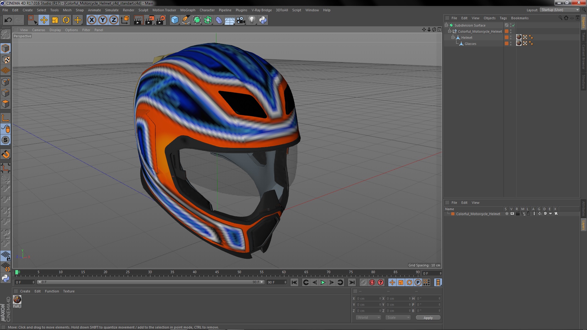 3D Colorful Motorcycle Helmet