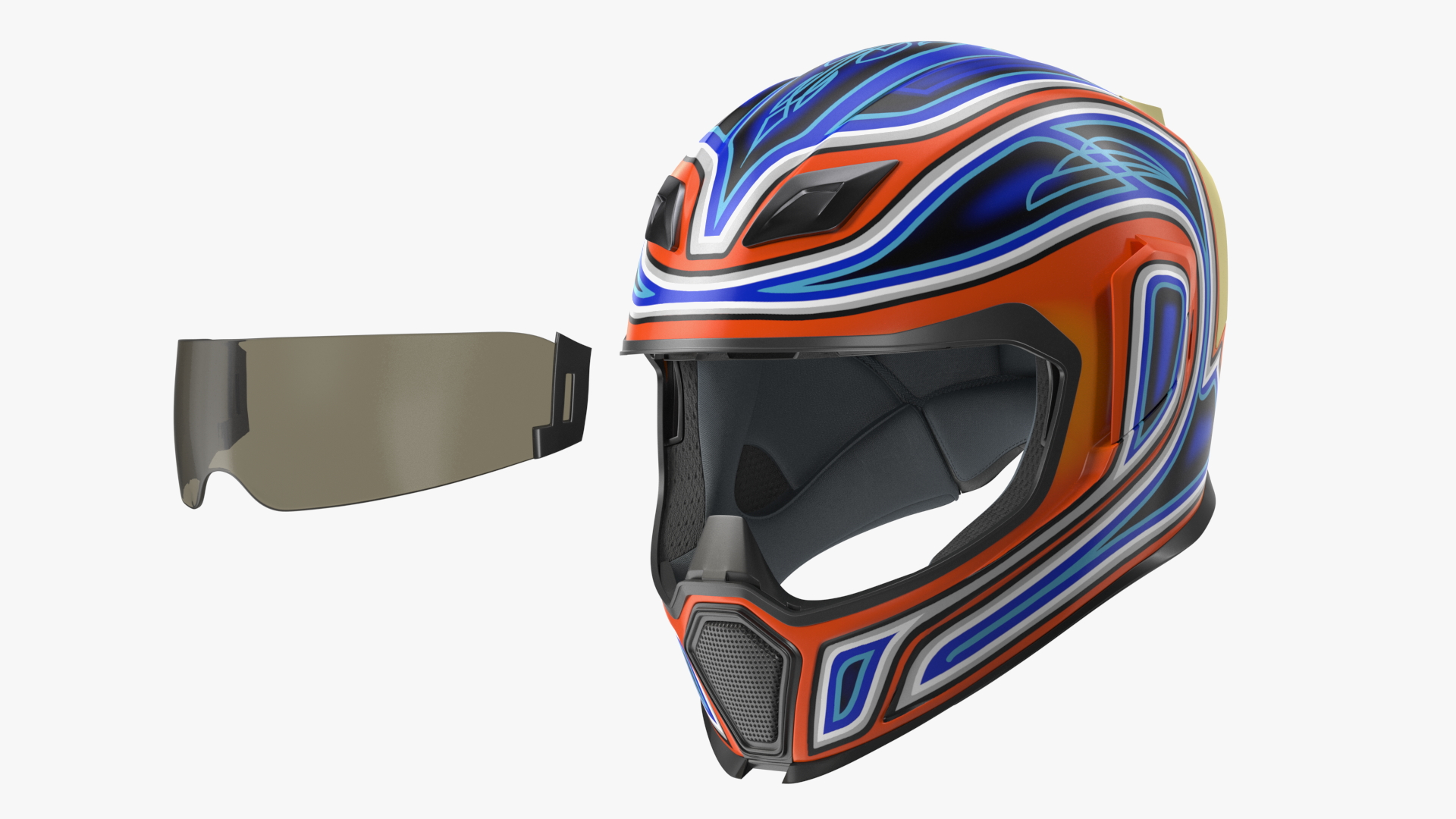 3D Colorful Motorcycle Helmet