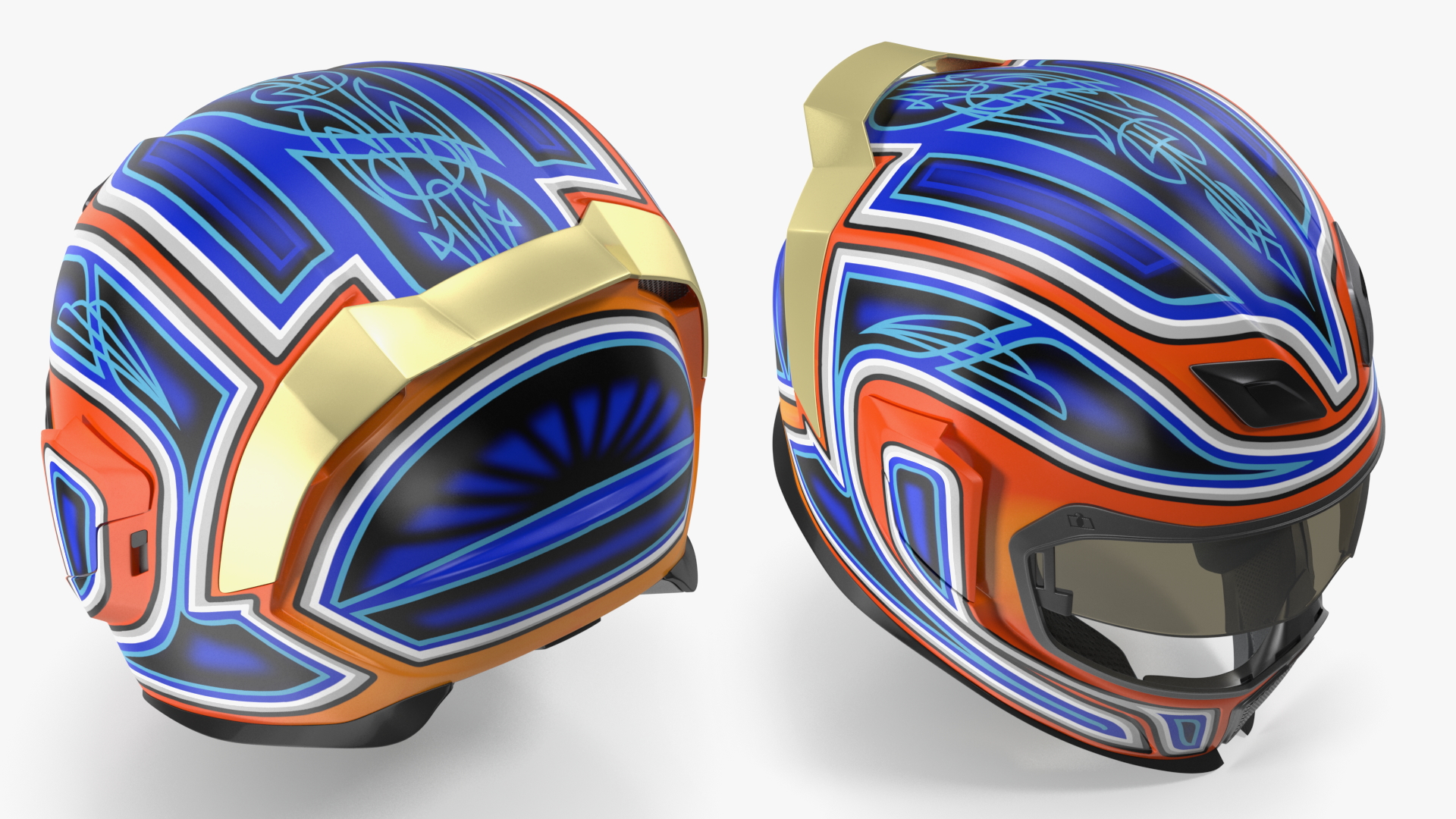 3D Colorful Motorcycle Helmet