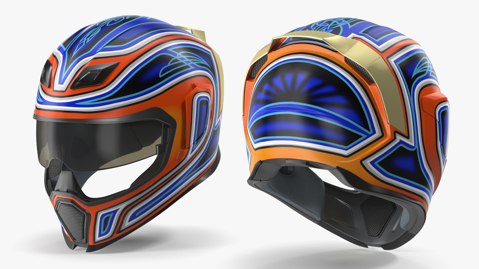 3D Colorful Motorcycle Helmet