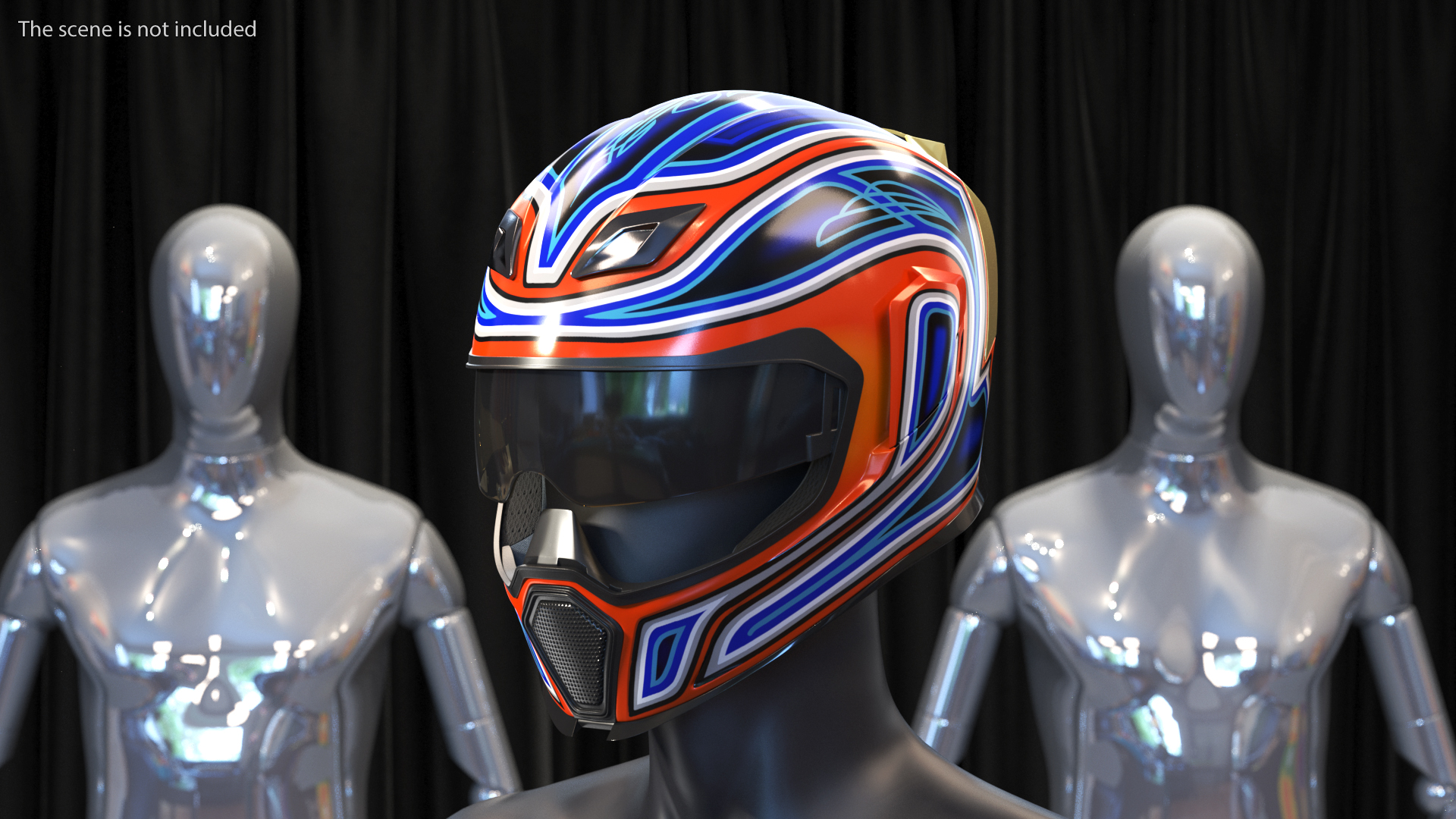 3D Colorful Motorcycle Helmet