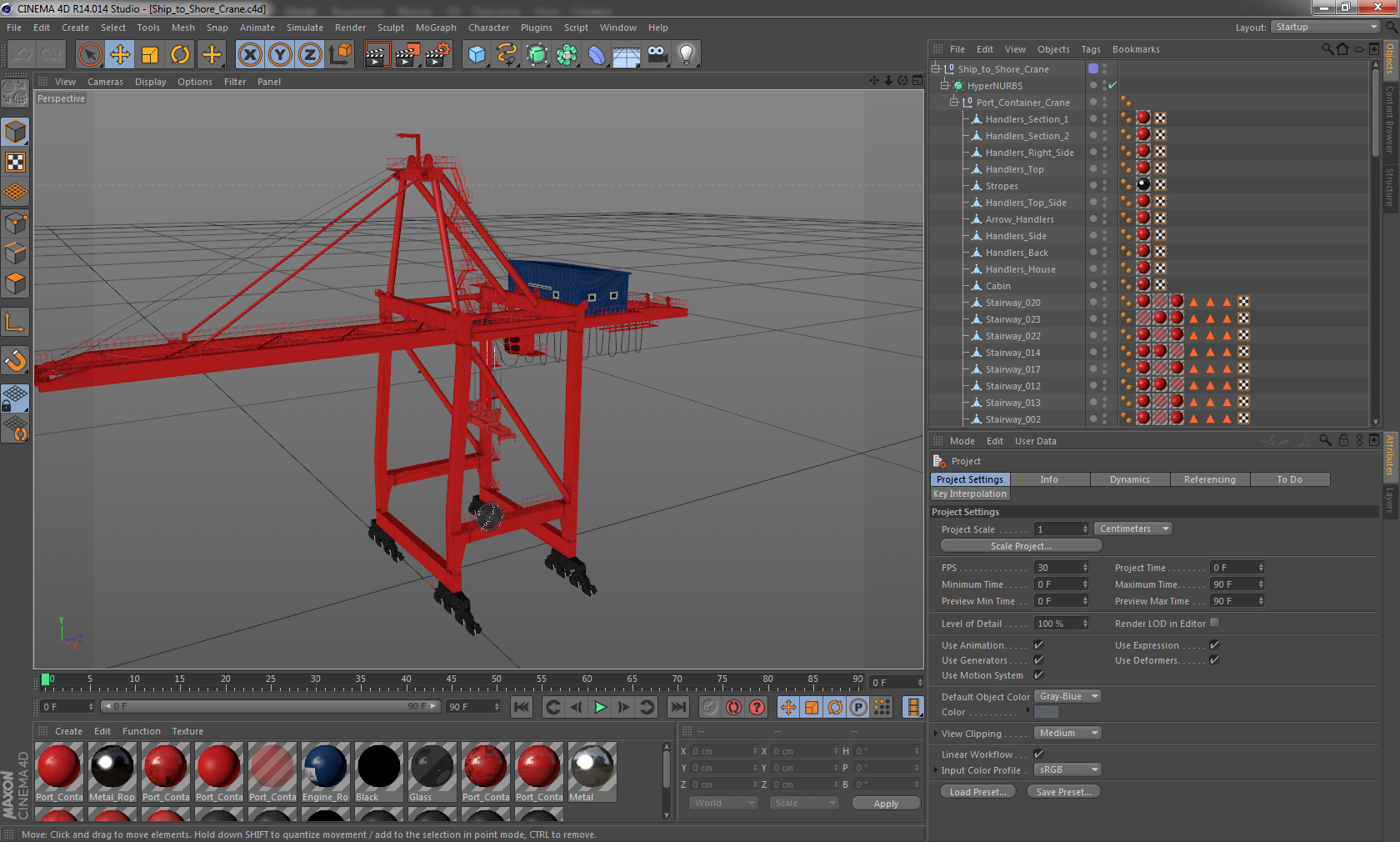 Ship to Shore Crane 3D model