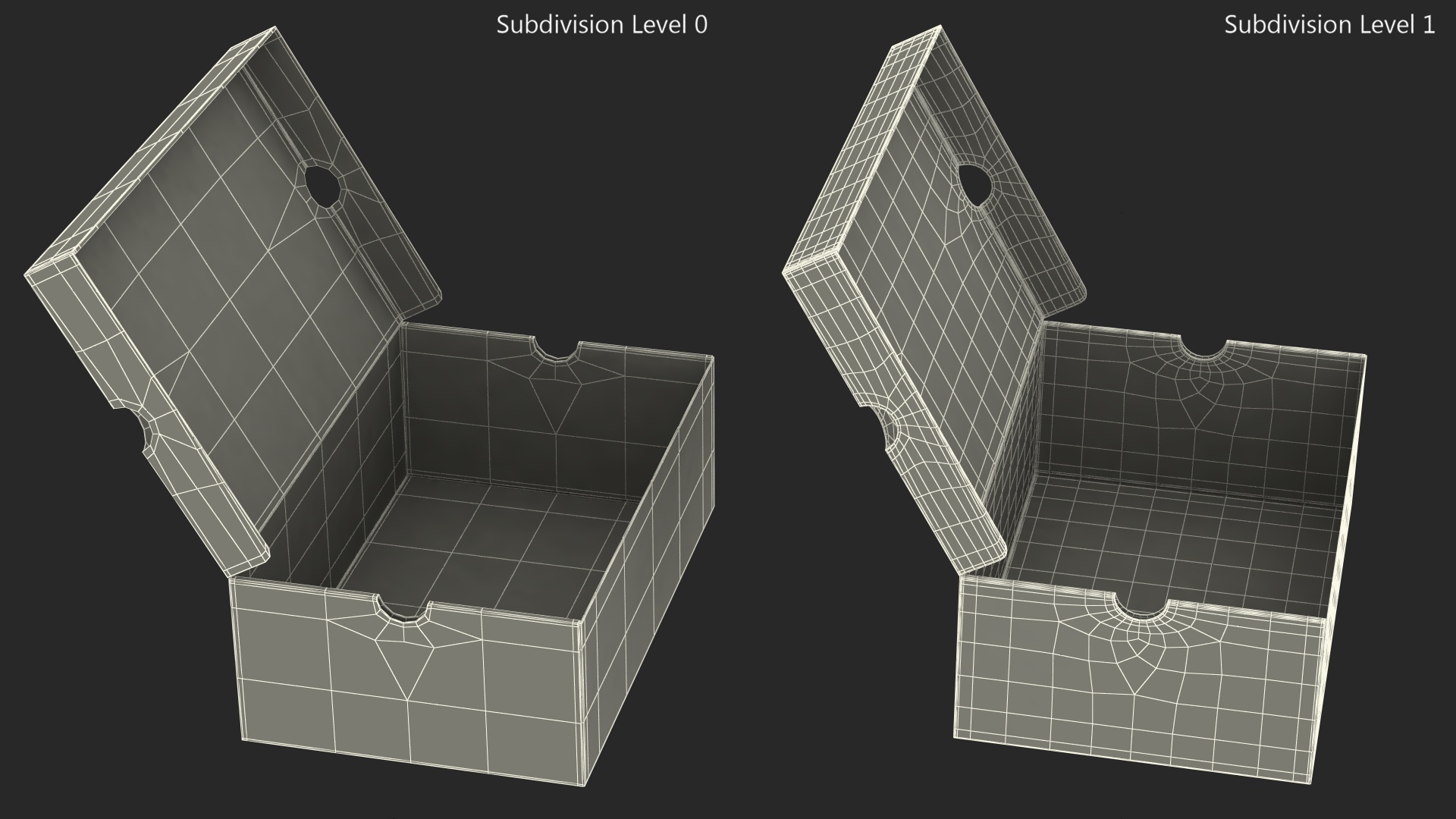 3D model Carton Shoe Box Open