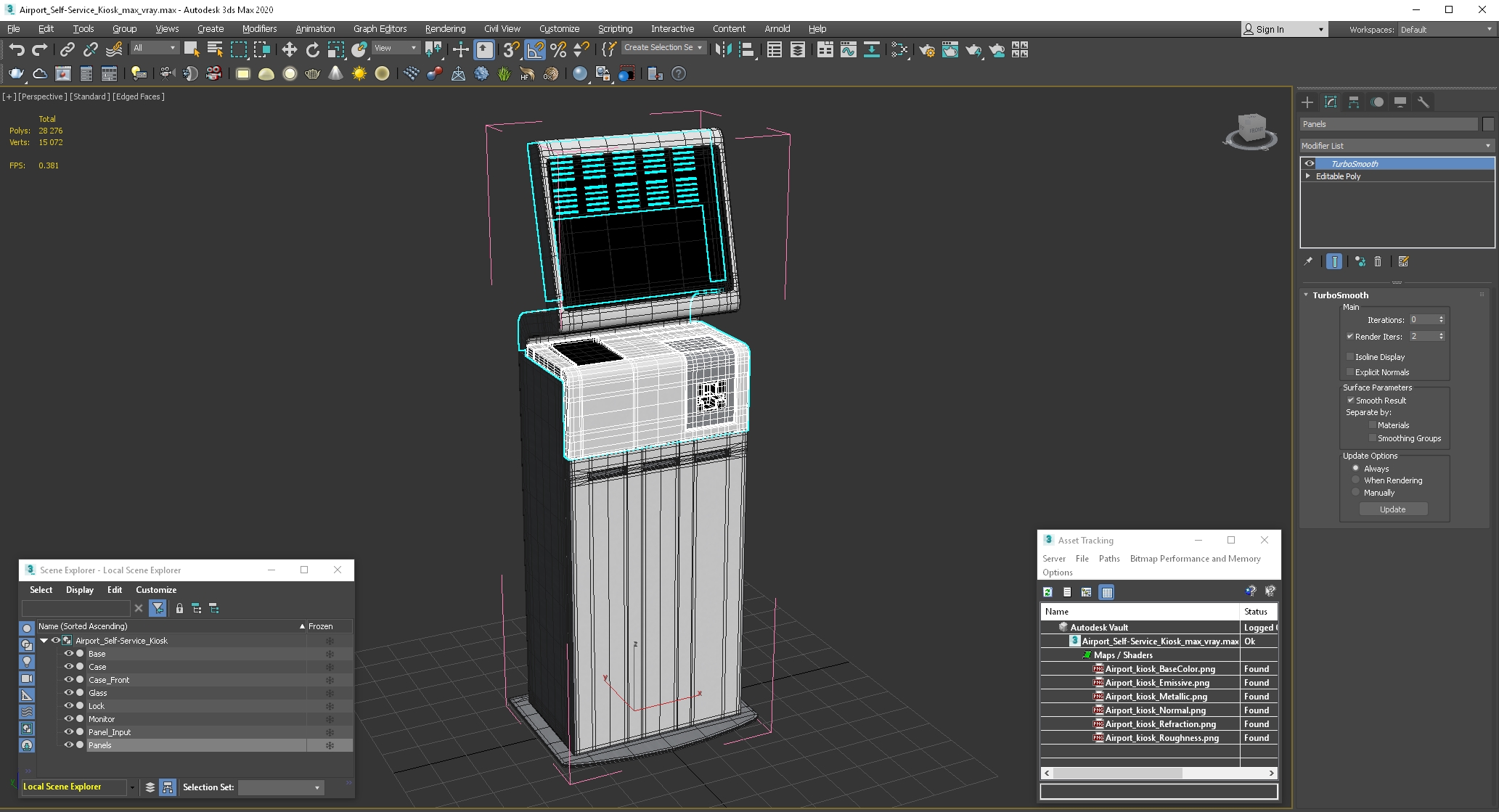 3D Airport Self-Service Kiosk