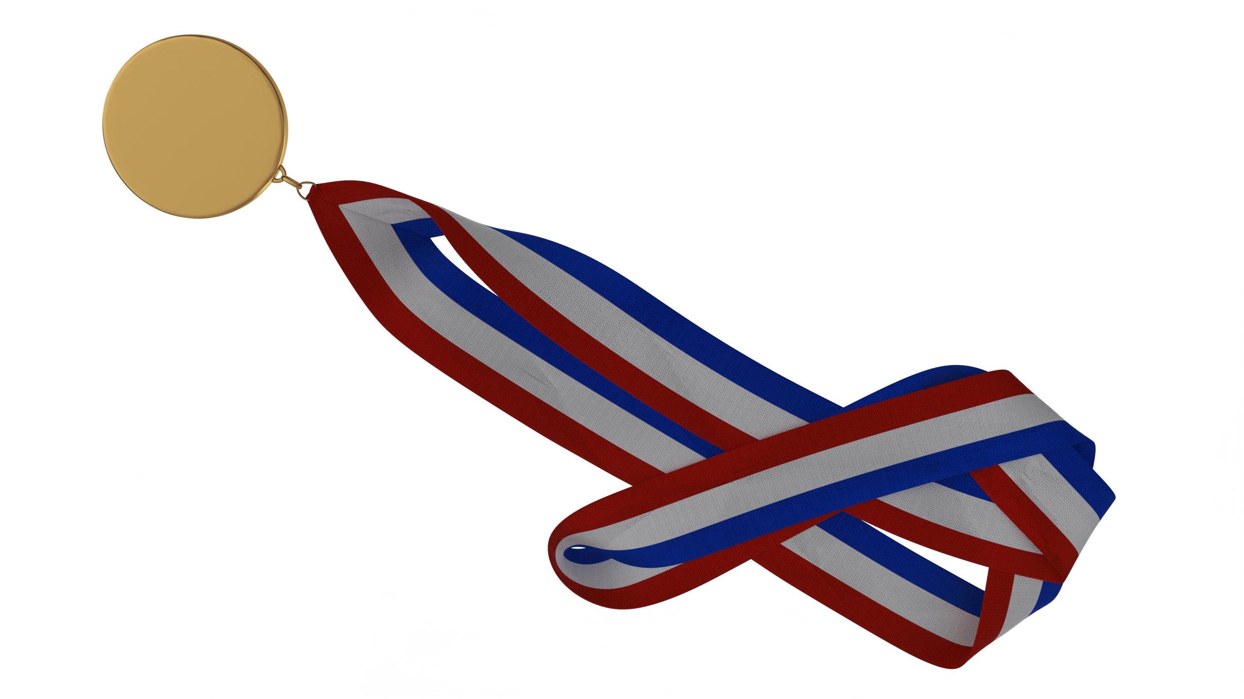 3D model Achievement Award Medal with Ribbon