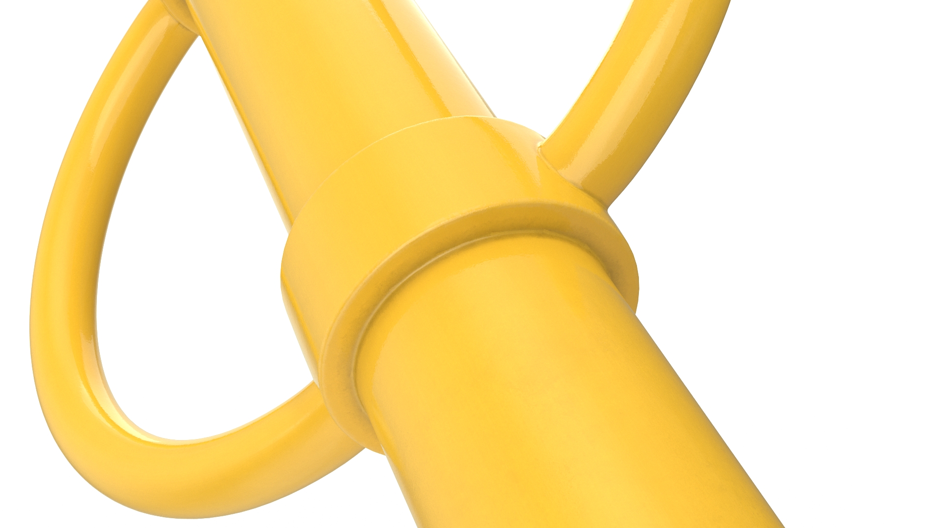 Outdoor Bike Rack Yellow 3D model