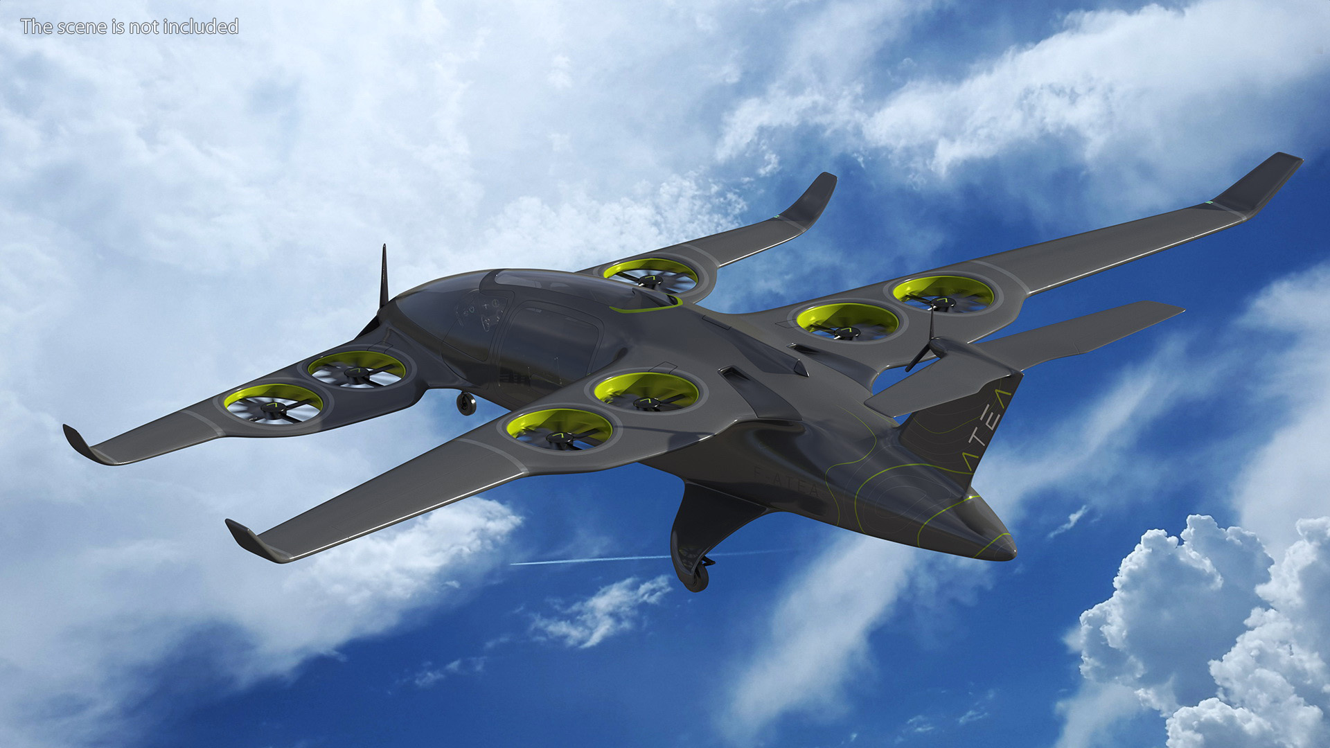 3D Atea eVTOL Black