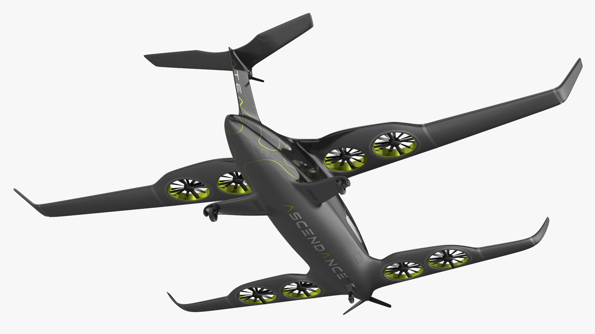 3D Atea eVTOL Black