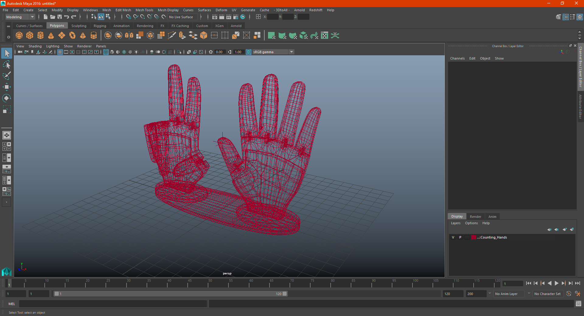 Counting Hands 3D model